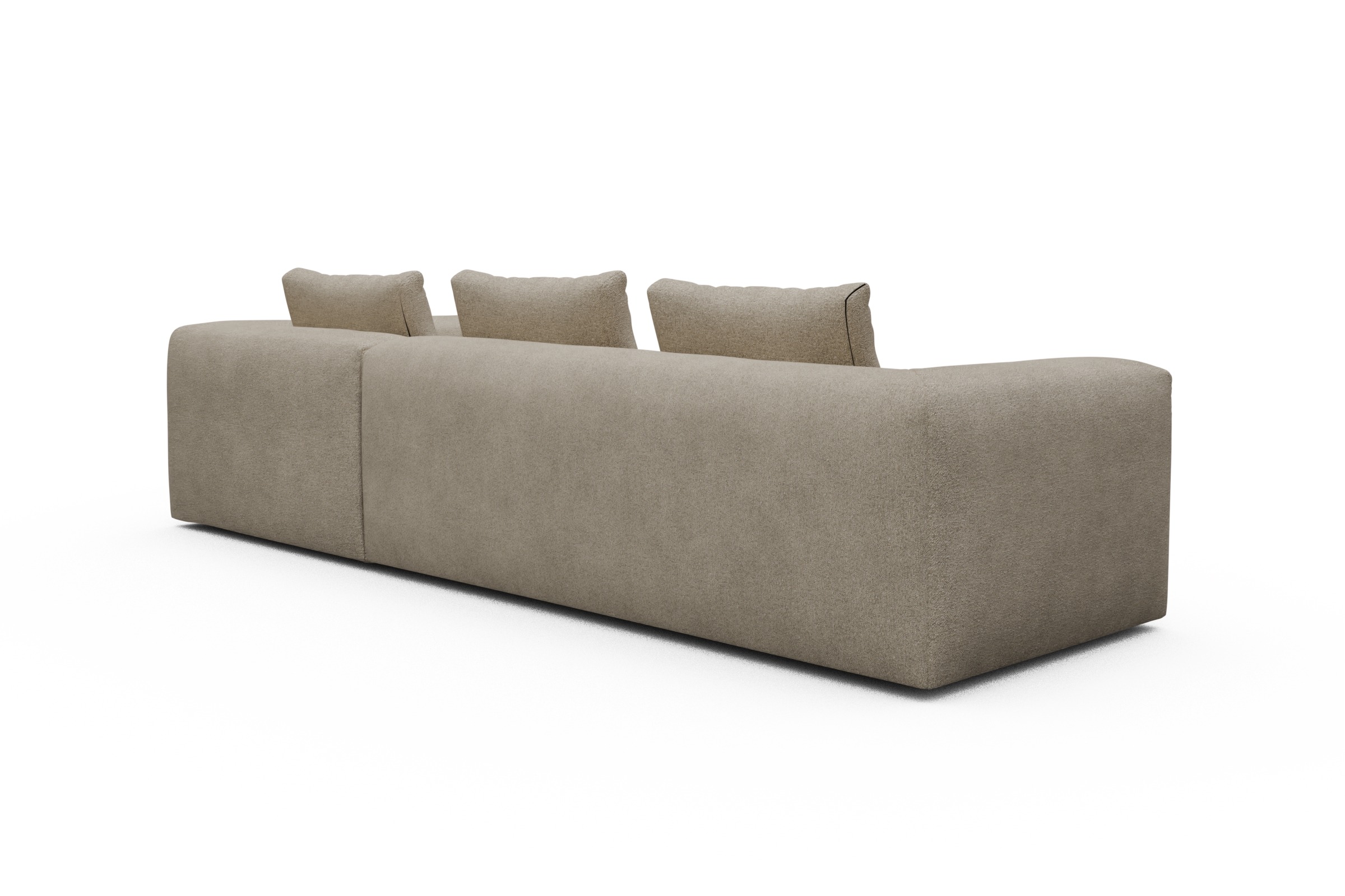 Ecksofa Fred Relax-Ecke rechts mit 2,5-Sitzer Boucle-Belge