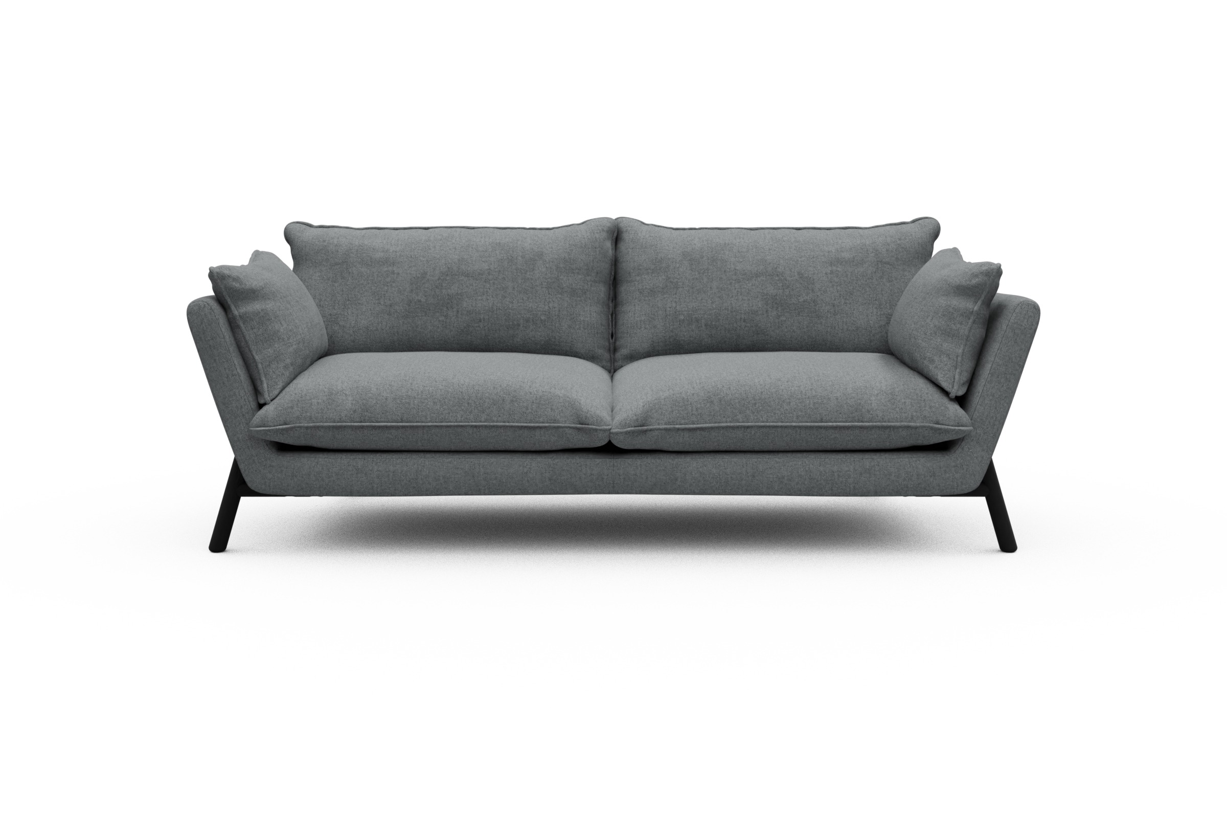 Skandi Home Sofa Emil PREMIUM 3-Sitzer Beinfarbe Eiche Schwarz Casone-Gravel-Grey moebelfaktor