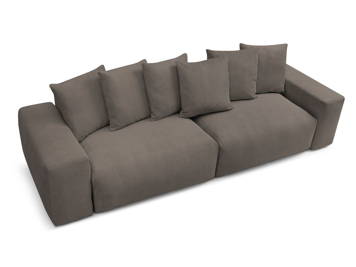 Bobochic Voltaire Sofa 4-Sitzer 320 × 124 cm Cordsamt Taupe