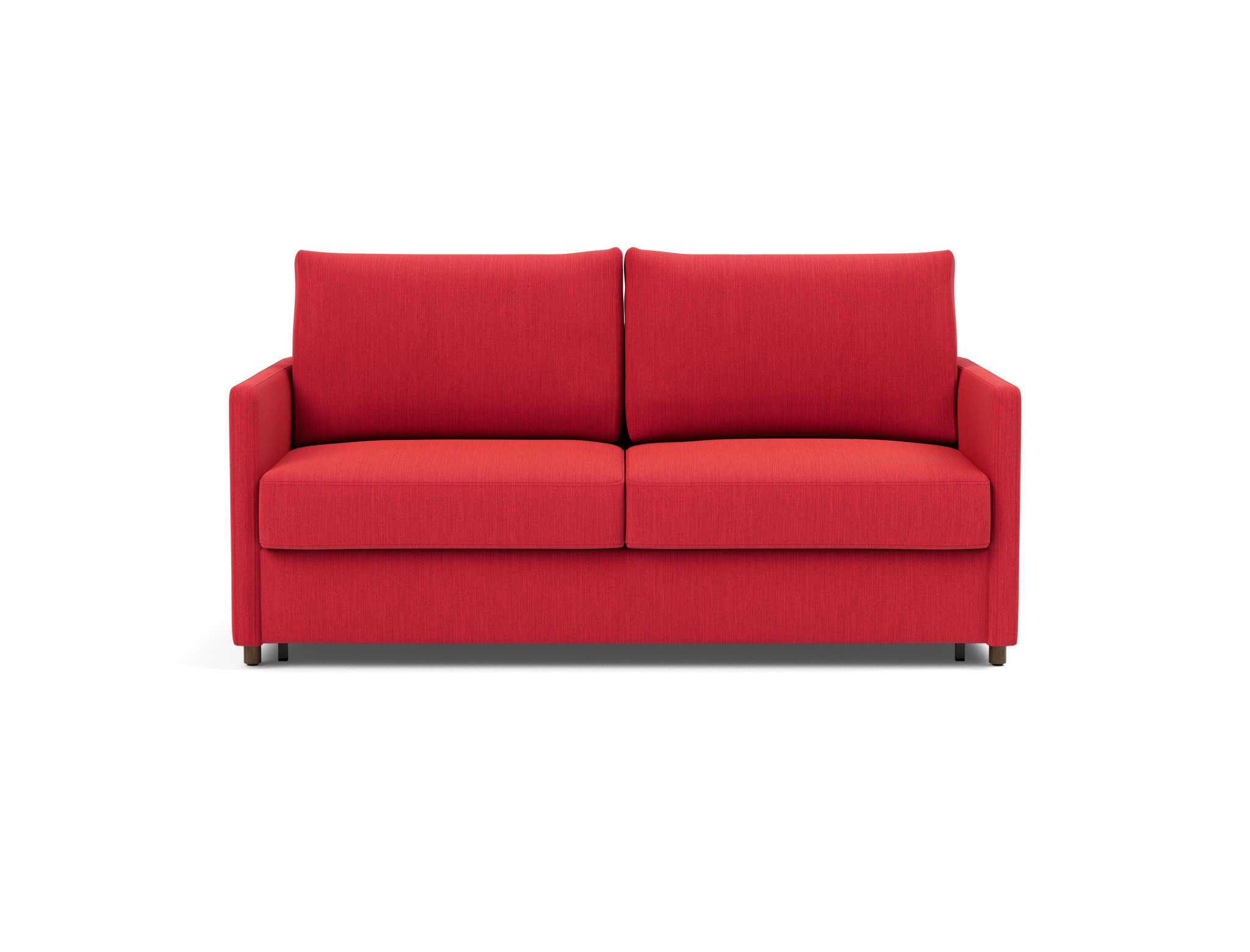 Schlafsofa Neah mit Slim-Armlehnen 160 Flachgewebe Elegance 511-Red