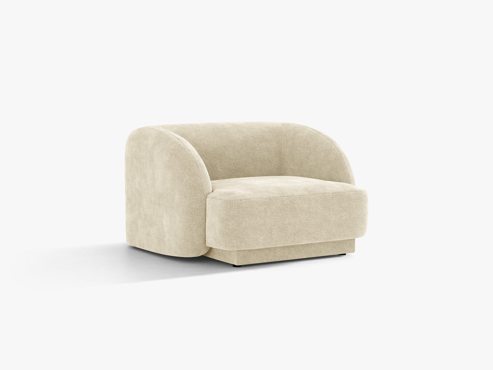 Micadoni Sessel Miley 1-Sitzer Chenille Haga Helles Beige