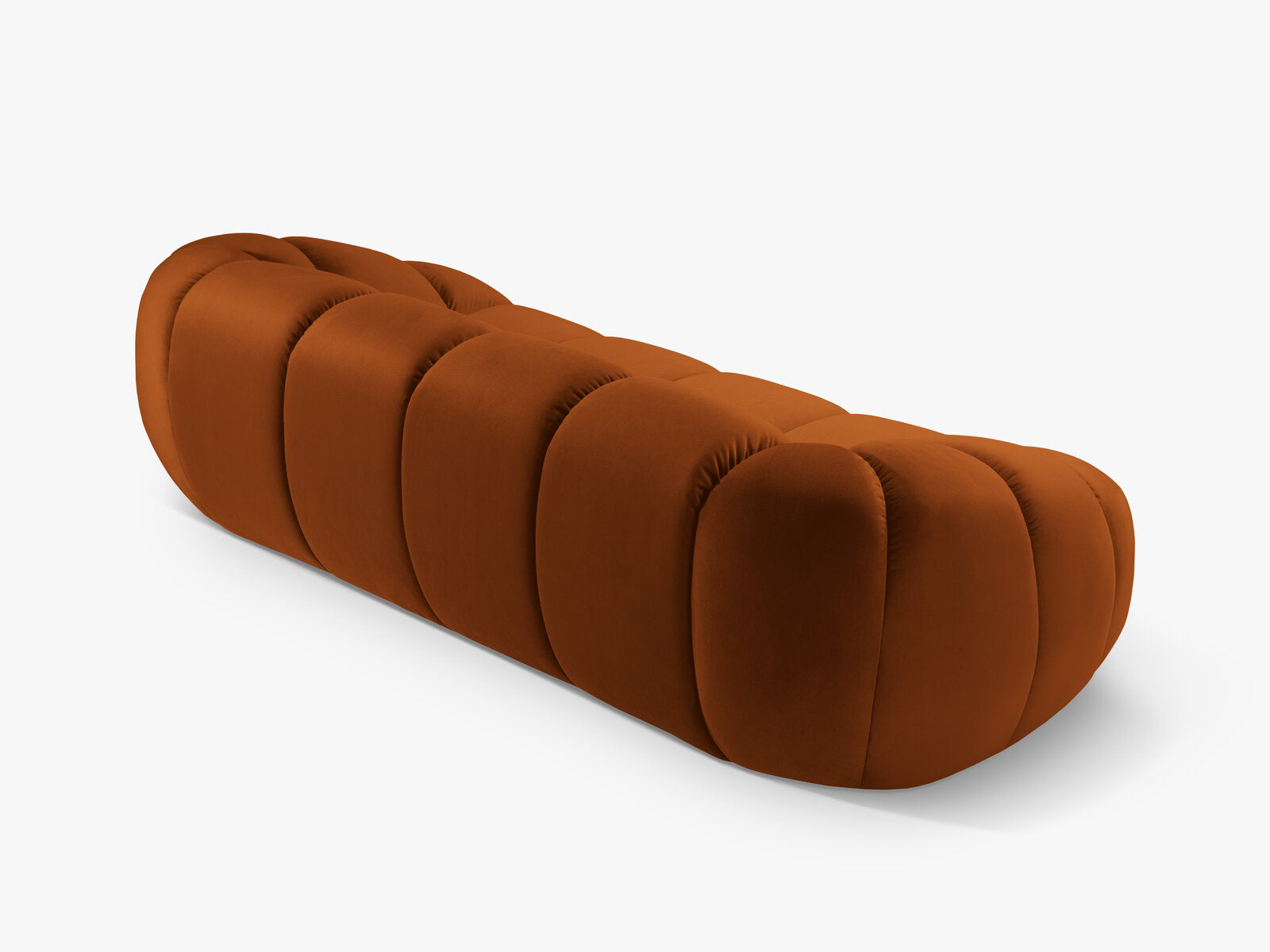 Micadoni Sofa Diana 3-Sitzer Samt Terrakotta