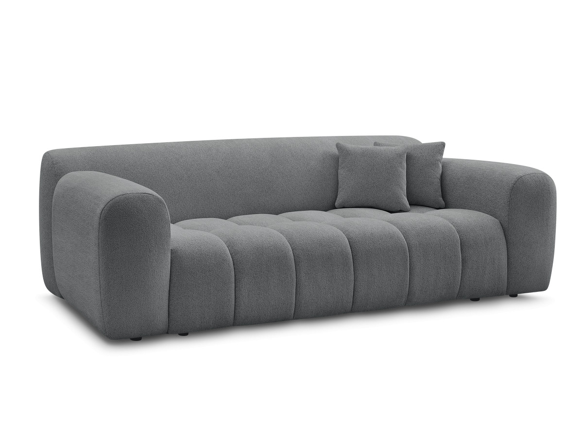 Bobochic Melisse Sofa 3-Sitzer Melange-Stoff Dunkelgrau
