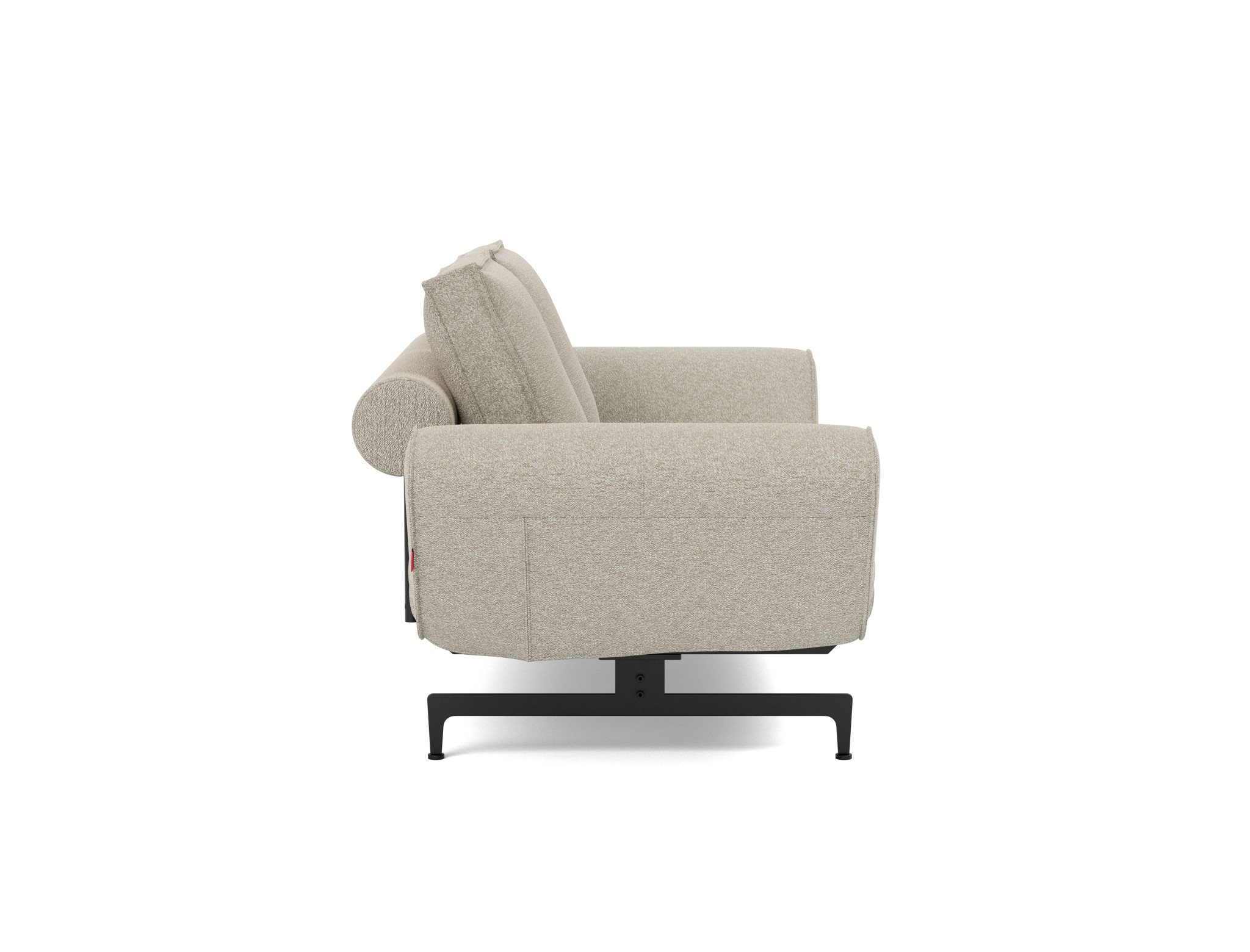 Tagesbett Ghia Boucle Skandi 539-Beige Beine Laser schwarz