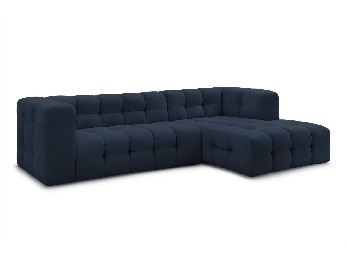 Bobochic Cloud Ecksofa 288 × 184 cm Stoff Dunkelblau Ecke rechts