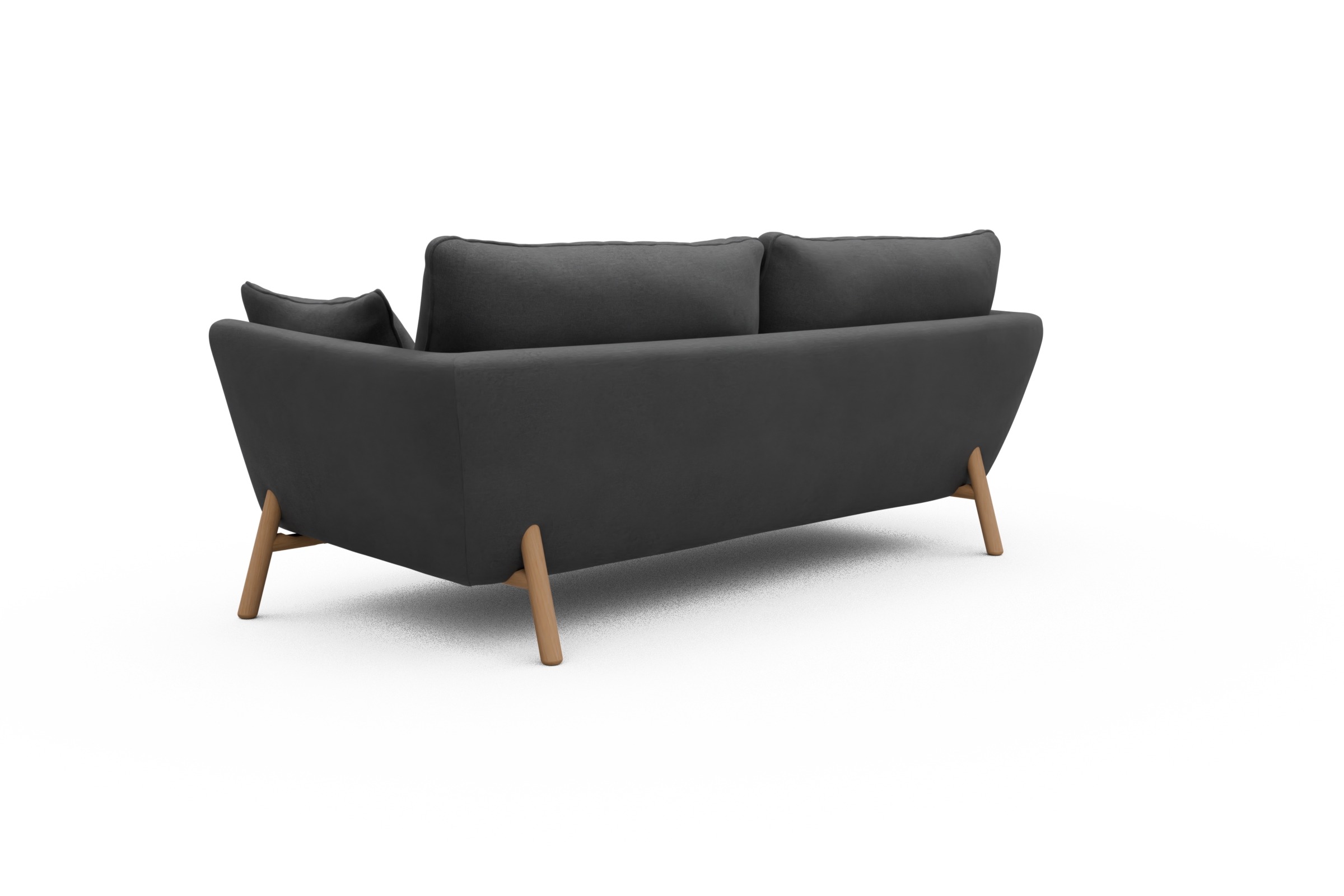 Sofa Emil 3-Sitzer Beinfarbe Eiche Natur Satya-Zinc