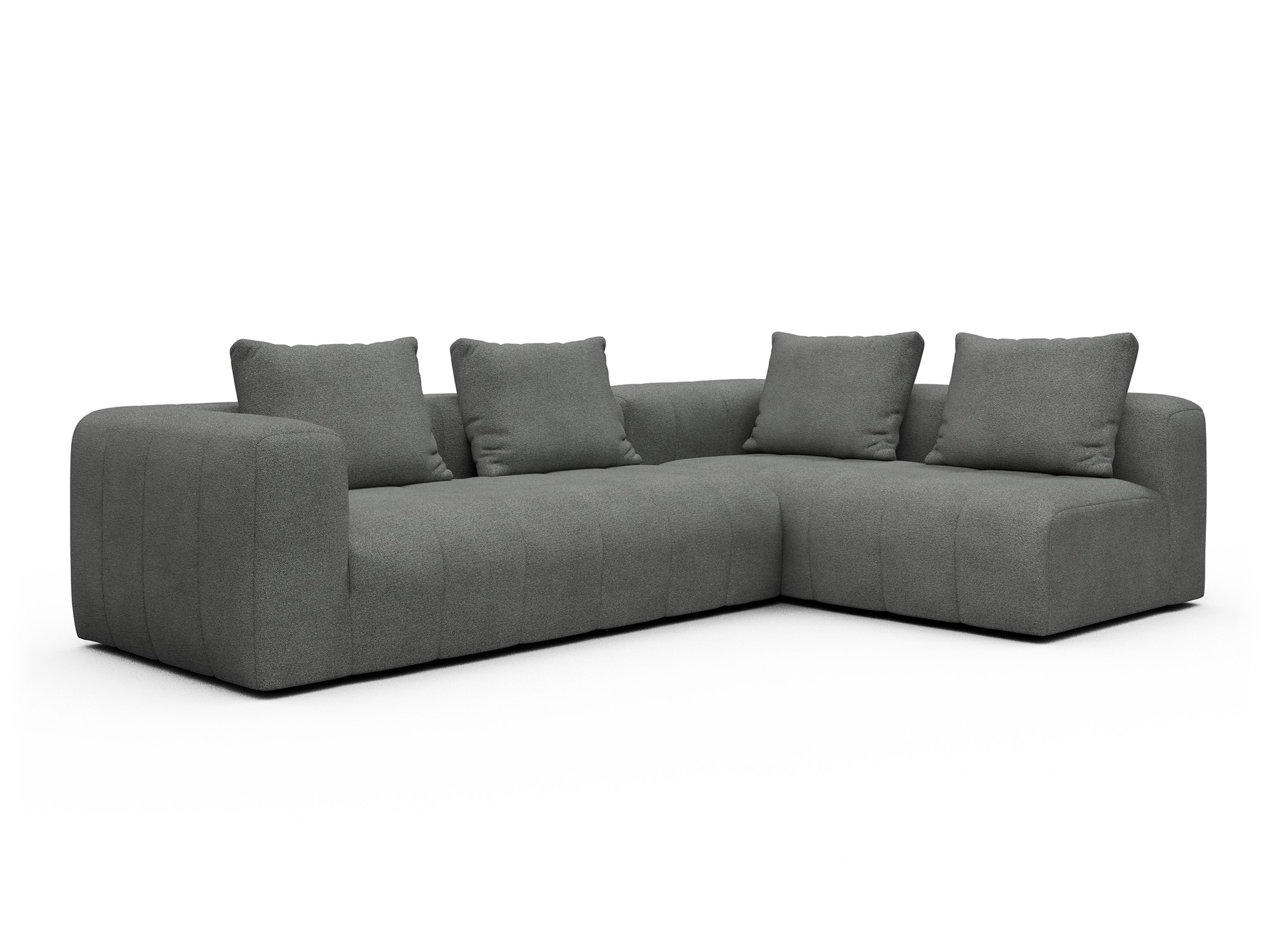 Hugo 2x 2,5-Sitzer Armlehne links Boucle-Ash-Grey moebelfaktor