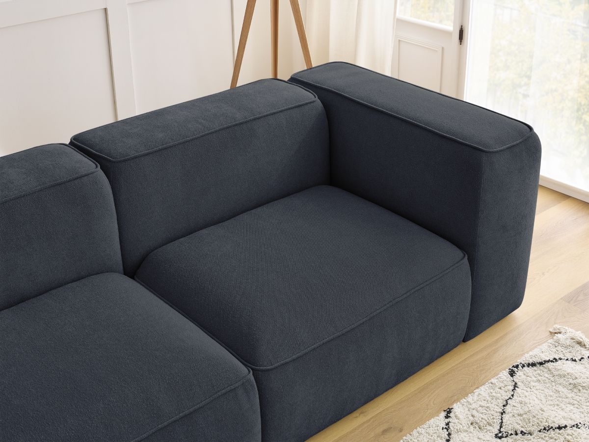 Bobochic Zephyr Sofa 2-Sitzer Strukturstoff Dunkelblau