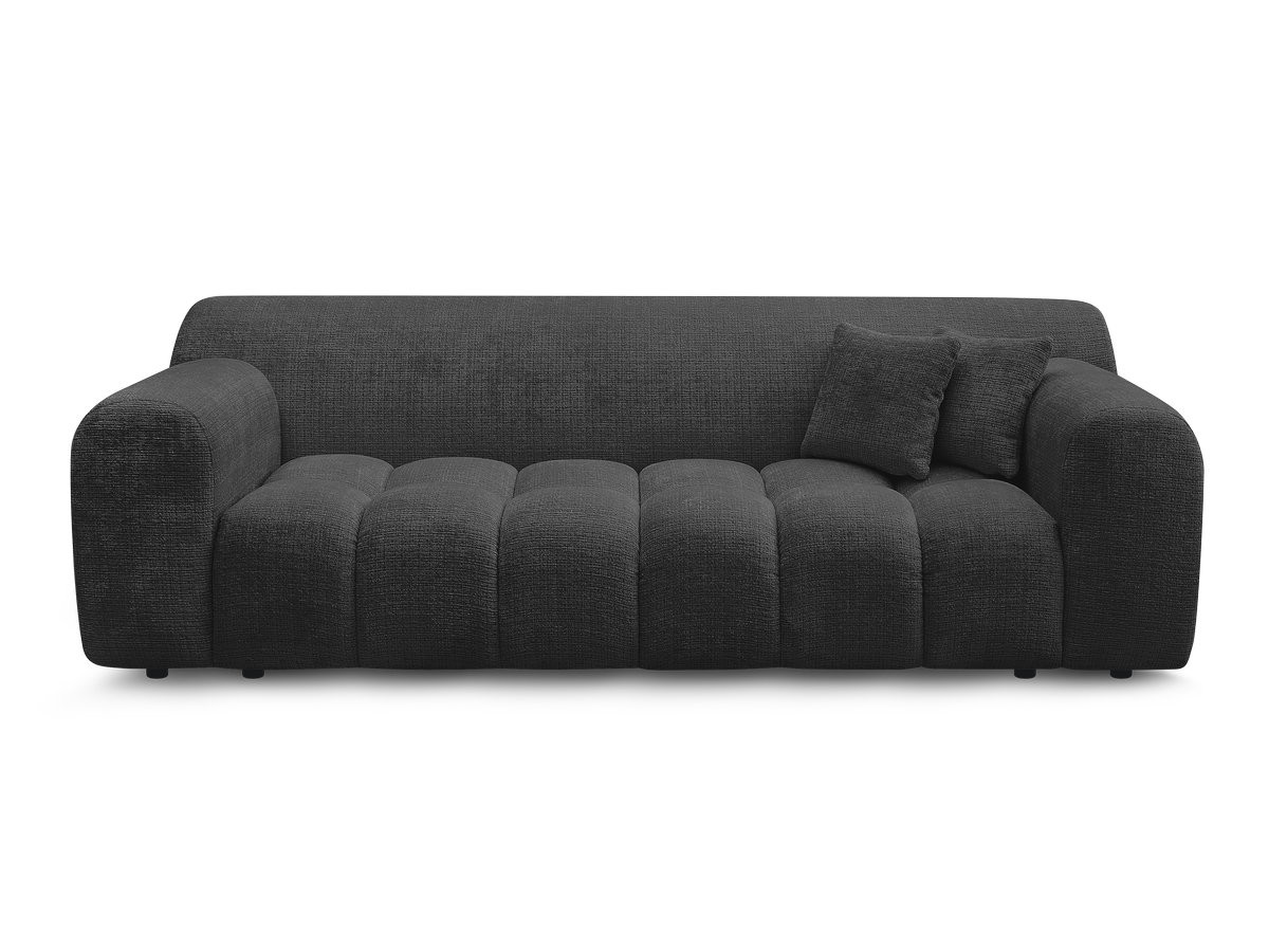 Bobochic Melisse Sofa 3-Sitzer Strukturstoff Schwarz
