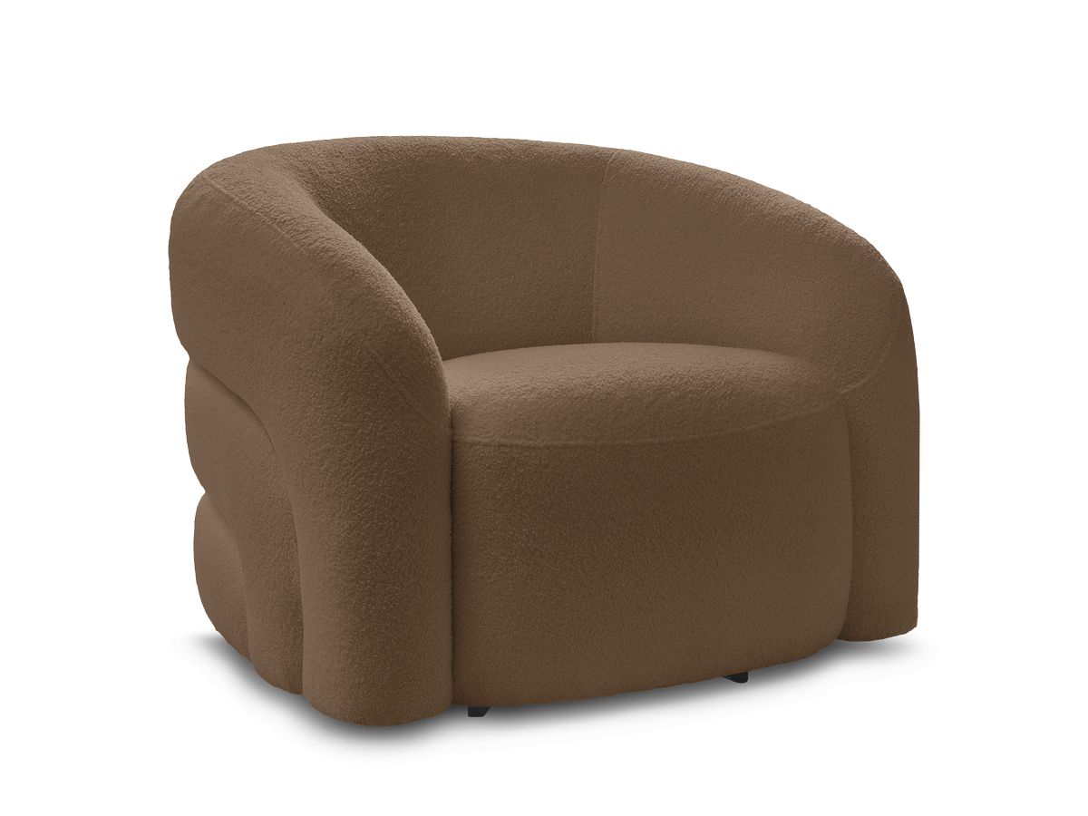 Bobochic Elina Sessel Bouclé-Stoff Braun