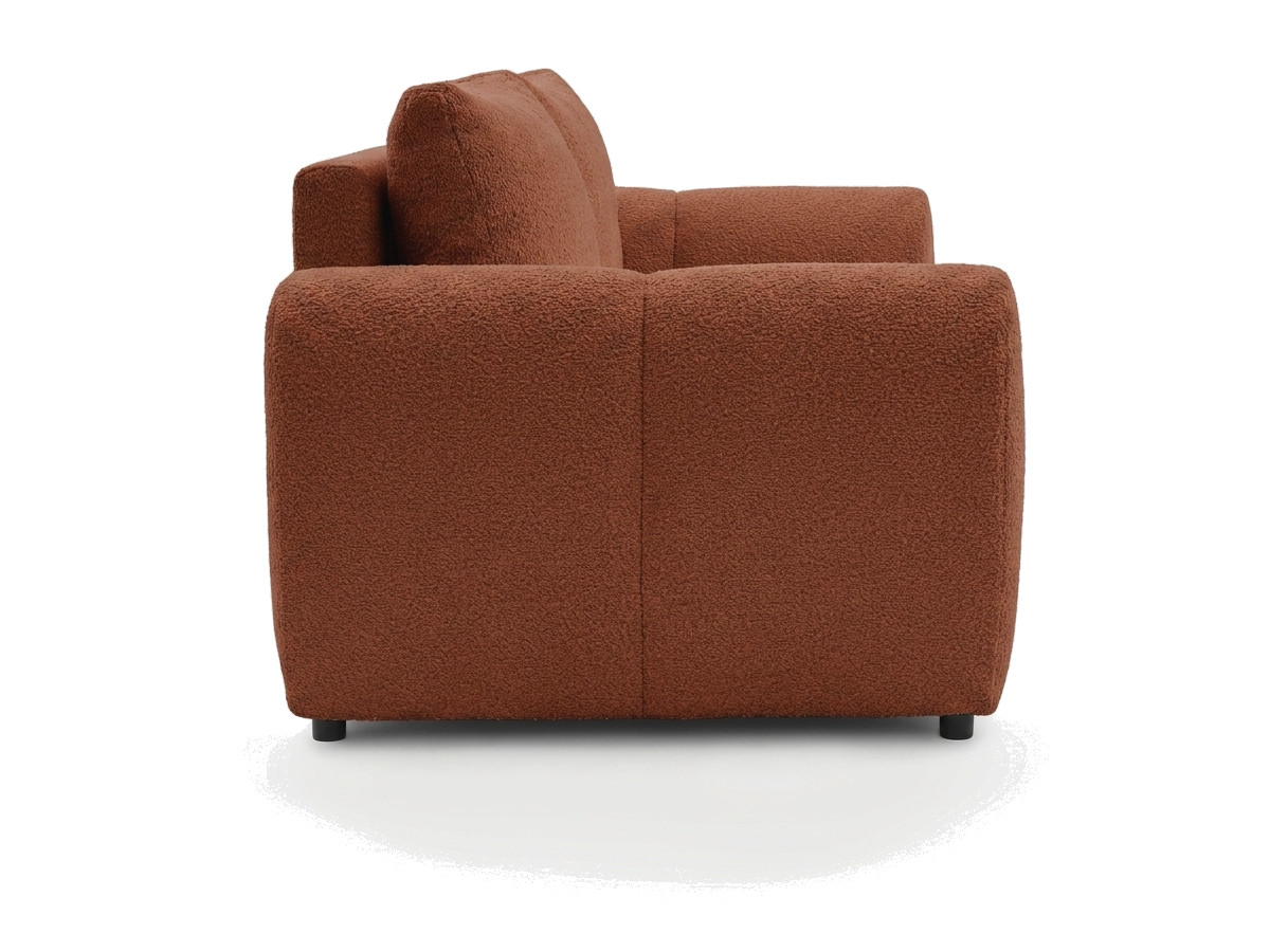 Bobochic Fuji Schlafsofa 3-Sitzer Bouclé-Stoff Orange