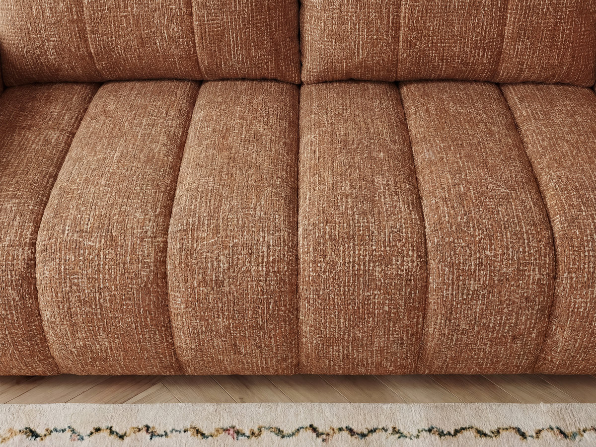 Bobochic Nesty Sofa 3-Sitzer Melange-Stoff Orange