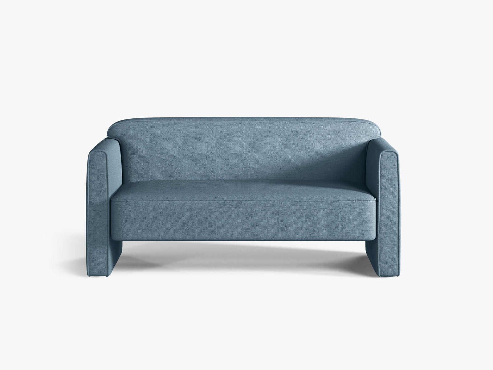 Micadoni Sofa Abby 2-Sitzer Strukturierter Stoff Heritage Jeansblau