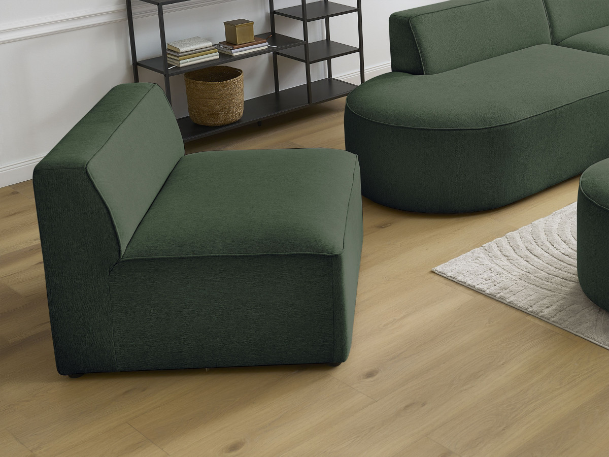 Bobochic Rousseau Sofamodul 1-Sitzer Melange-Stoff Grün
