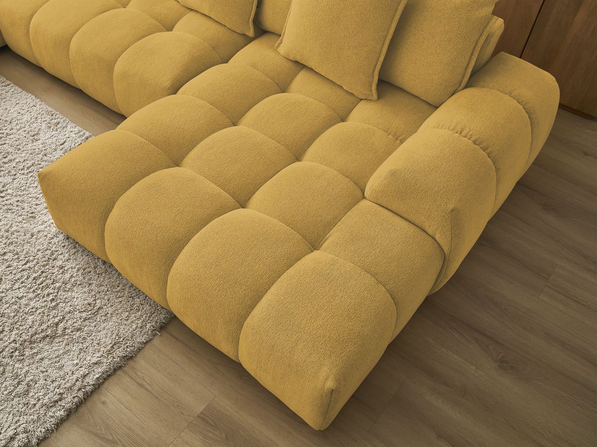 Bobochic Everest Wohnlandschaft, 14 Kissen Melange-Stoff Gelb Ecke rechts