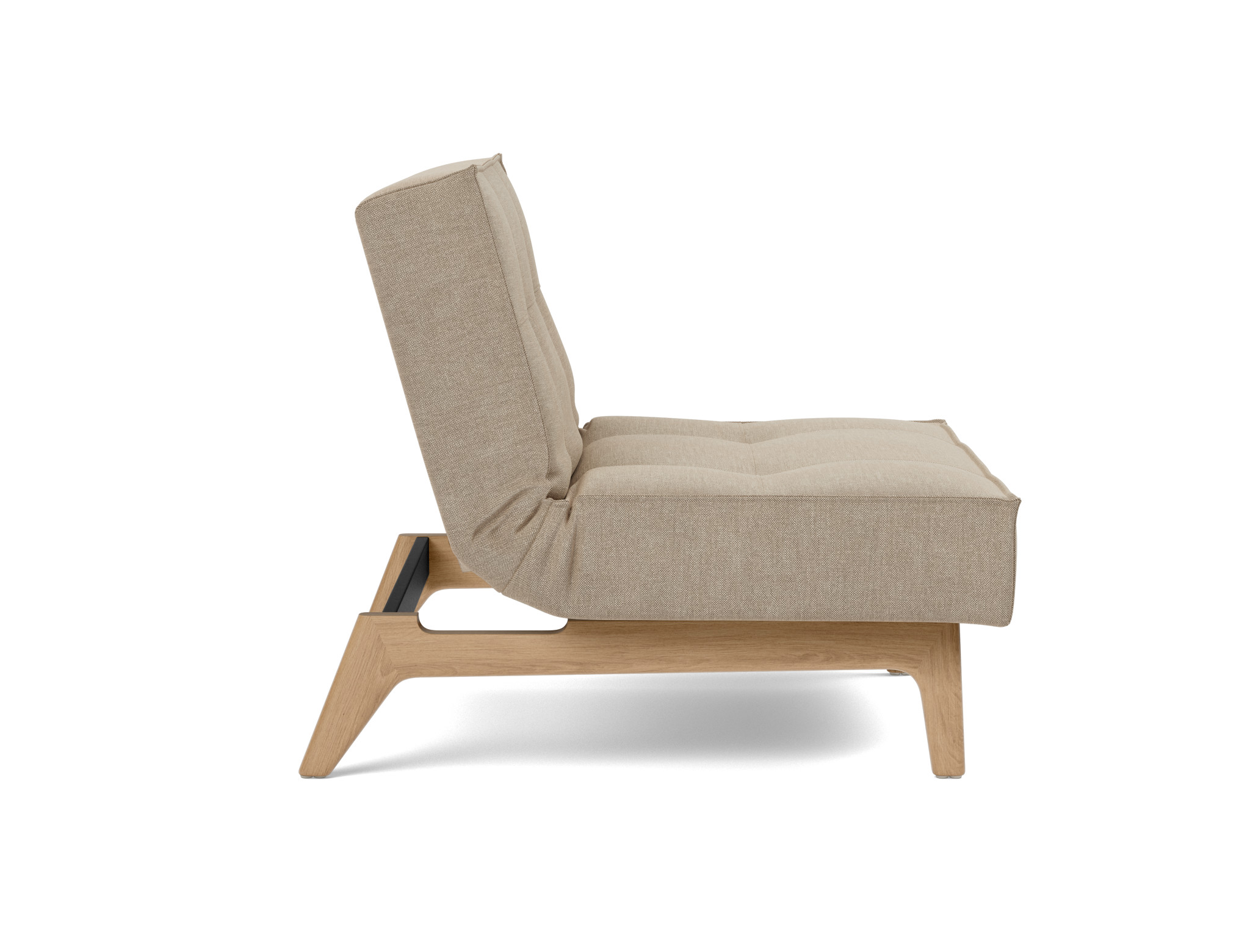 Sessel Splitback Flachgewebe Phobos 587-Mocha Beine Eiche