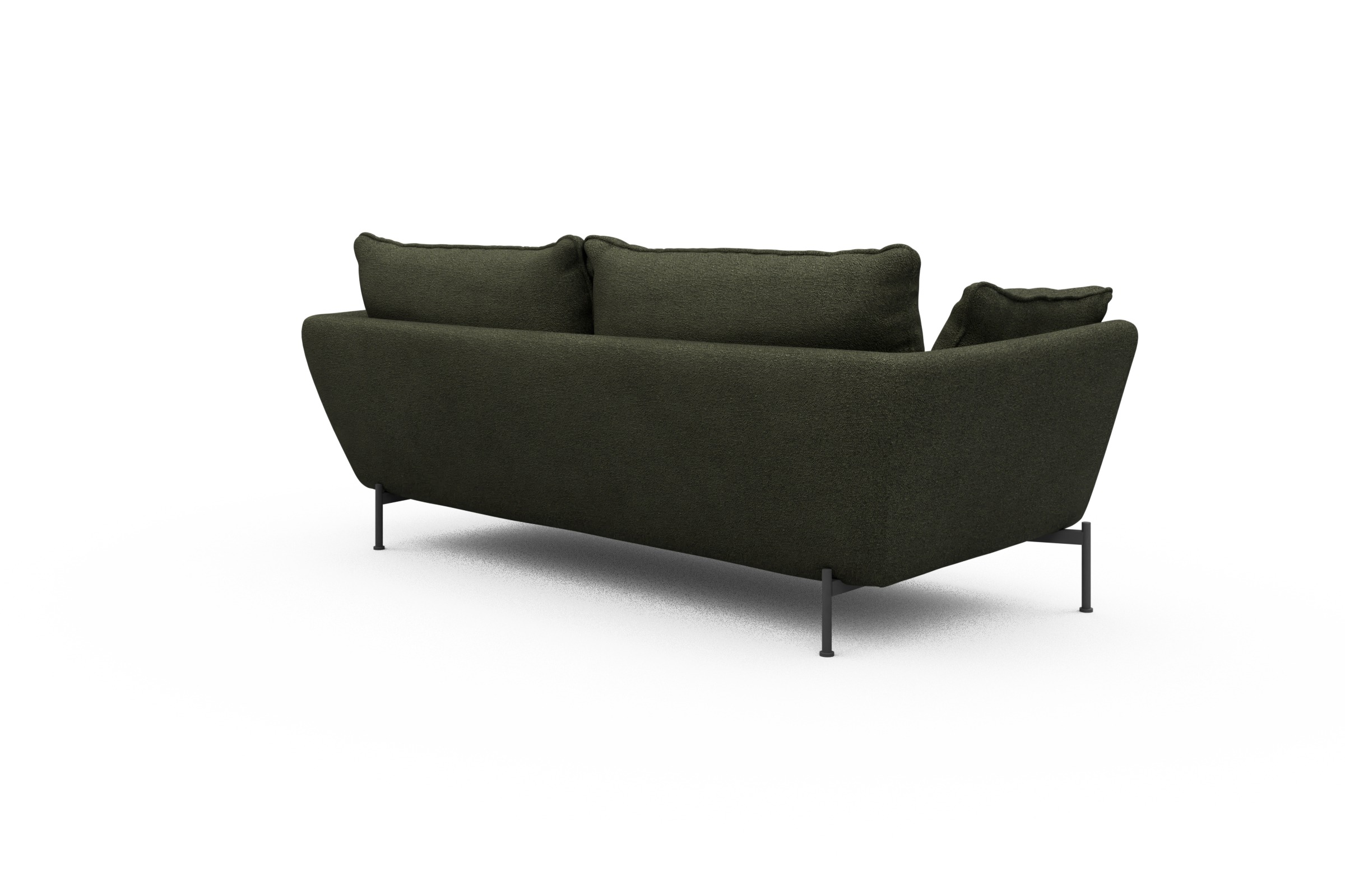 Sofa Anton PREMIUM 3-Sitzer Boucle-Forest-Green