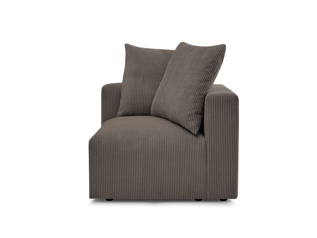 Bobochic Voltaire Eckmodul Cordsamt Taupe Ecke rechts