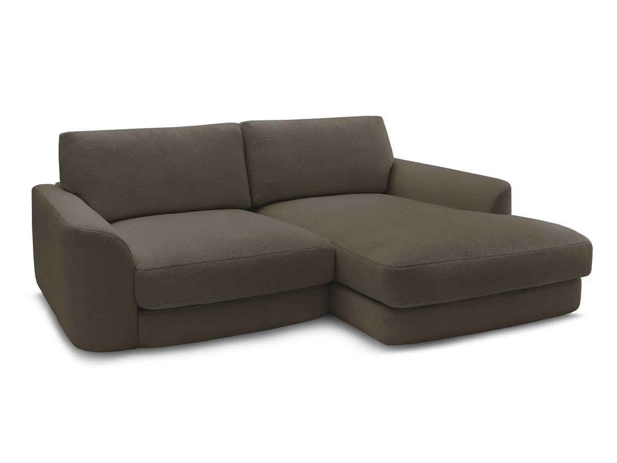 Bobochic Leonore Ecksofa Bouclé-Stoff Braun Ecke rechts
