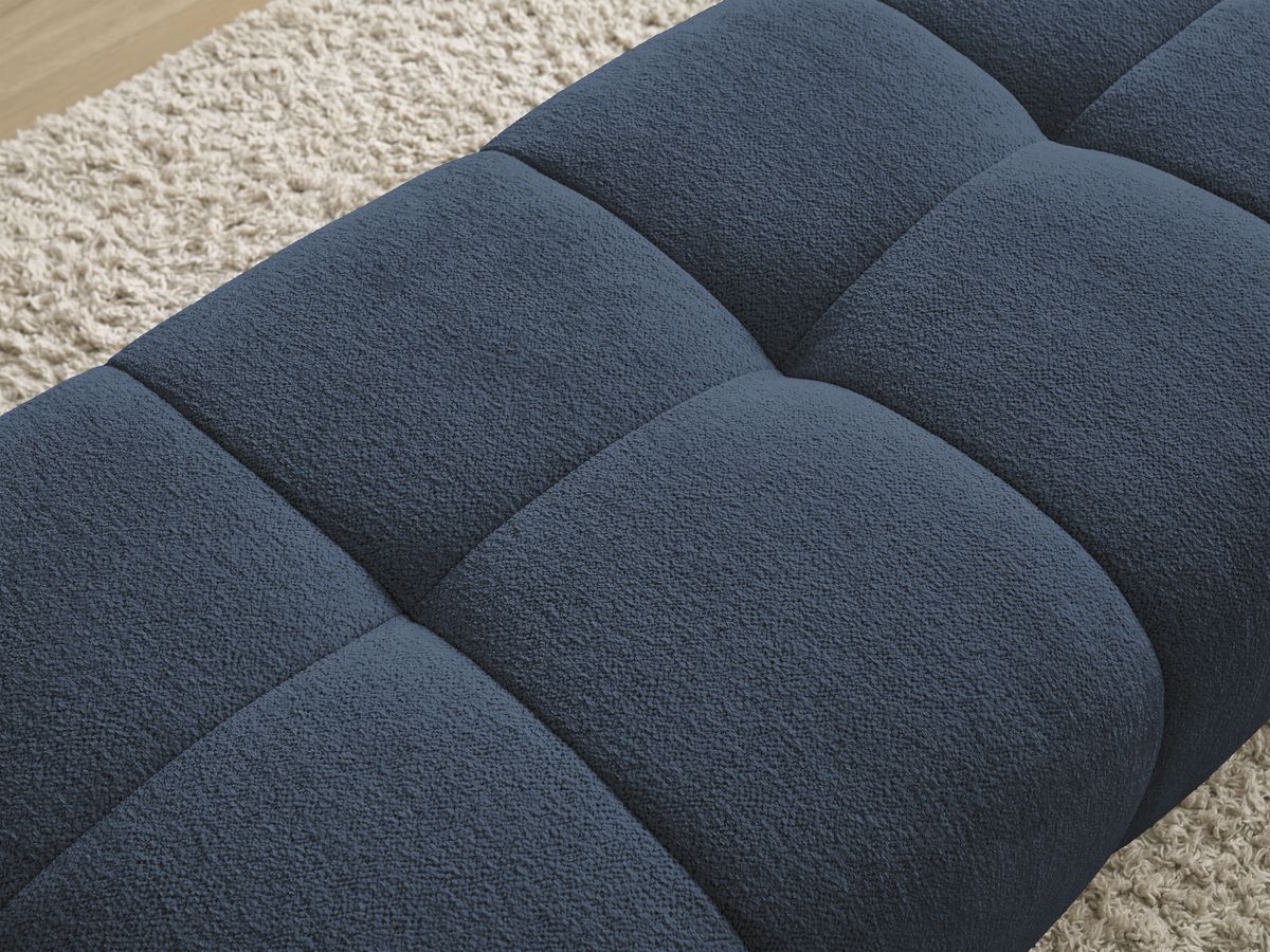 Bobochic Everest Pouf 140 × 70 cm Melange-Stoff Dunkelblau