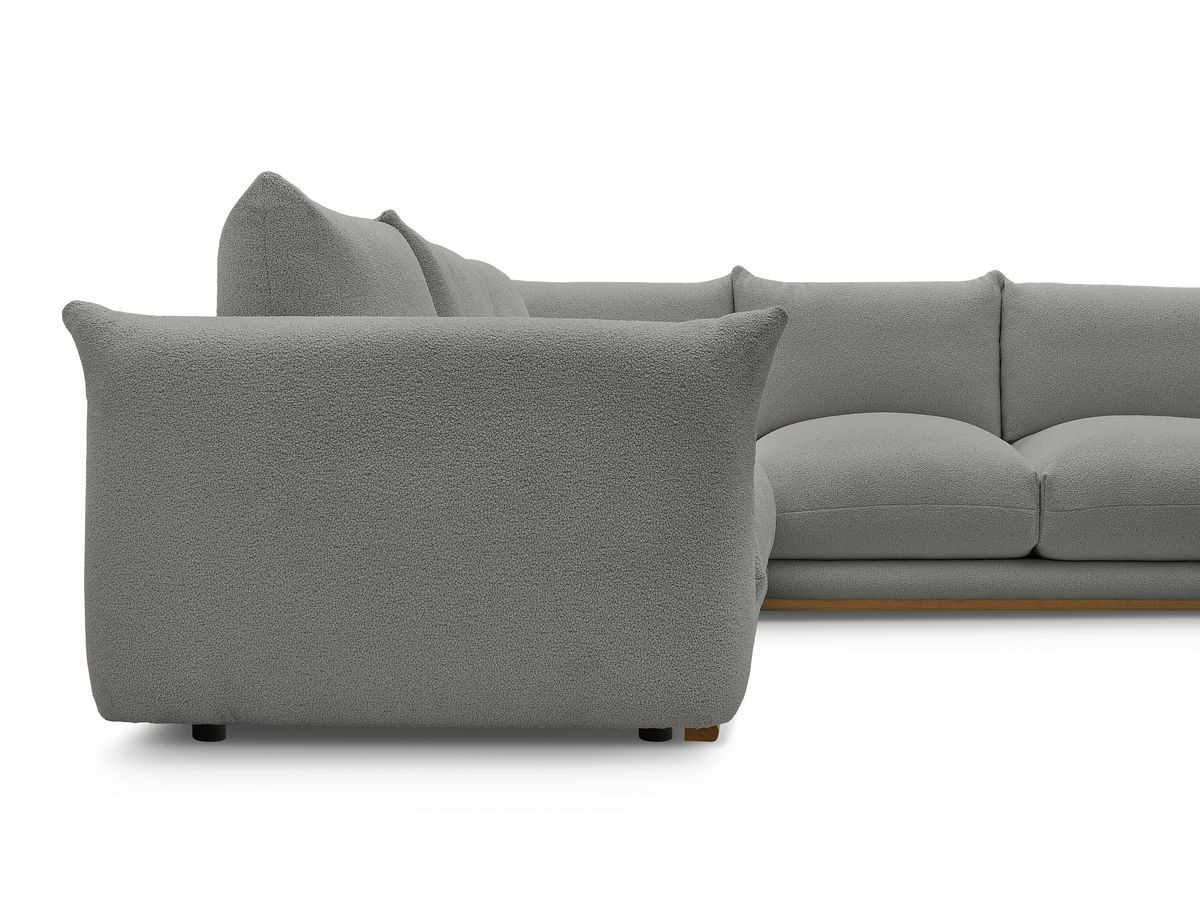Bobochic Ernest Ecksofa Bouclé-Stoff Dunkelgrau