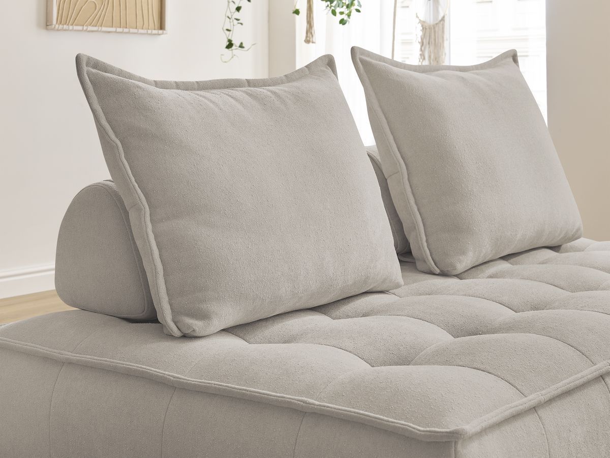 Bobochic Elisa Sofamodul 2-Sitzer Strukturstoff Beige