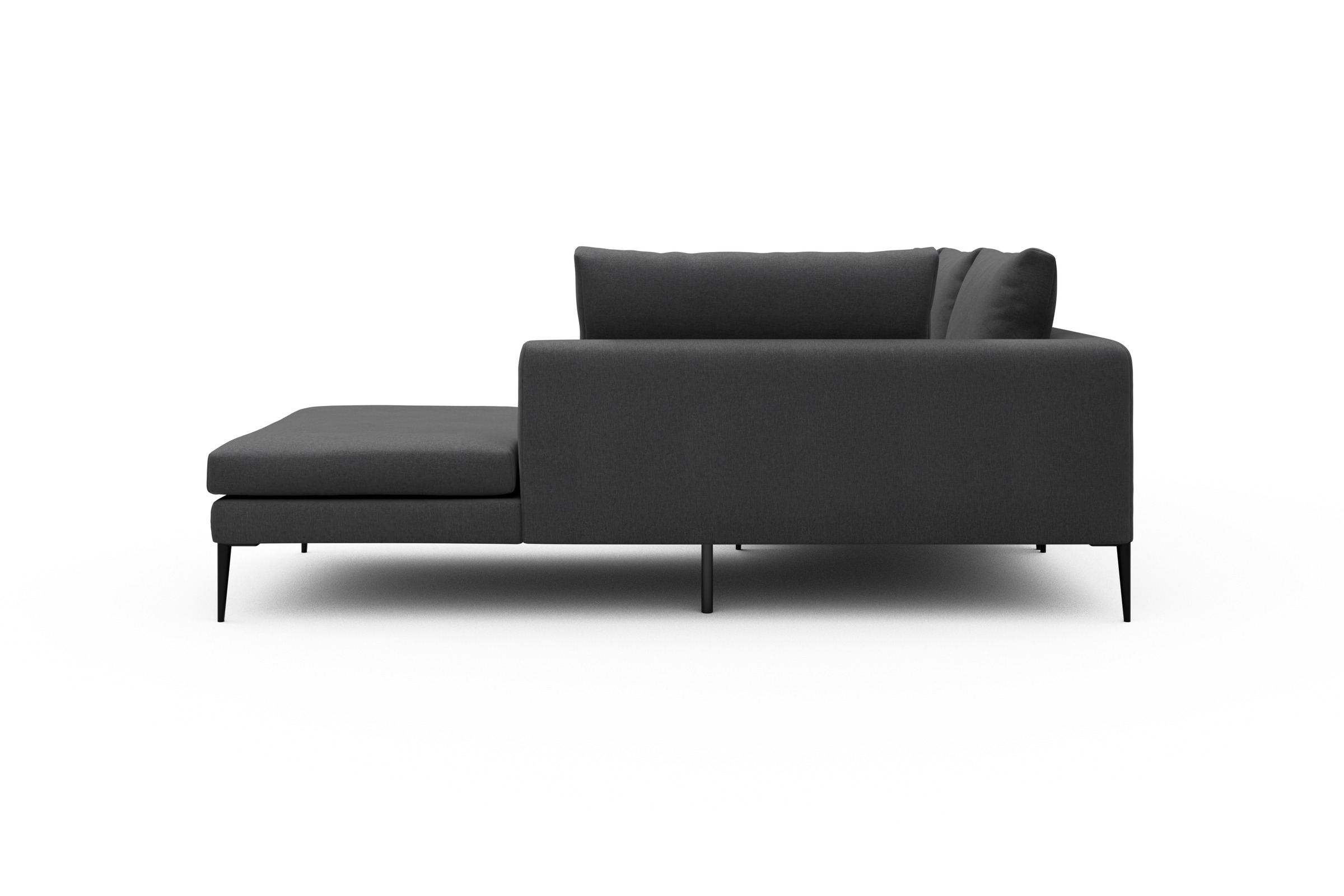 Ecksofa Paul Relax-Ecke rechts mit 2-Sitzer Satya-Zinc