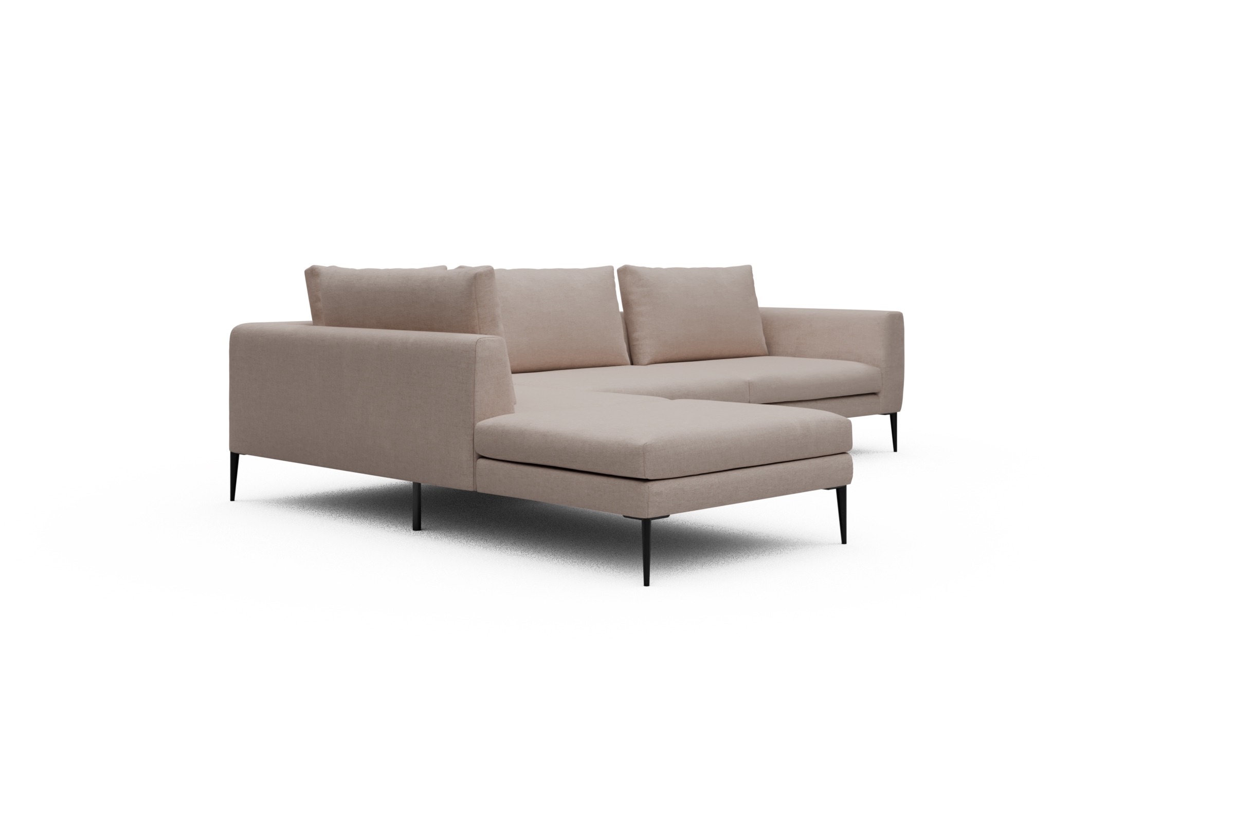 Ecksofa Paul Relax-Ecke rechts mit 3-Sitzer Weda-Sand