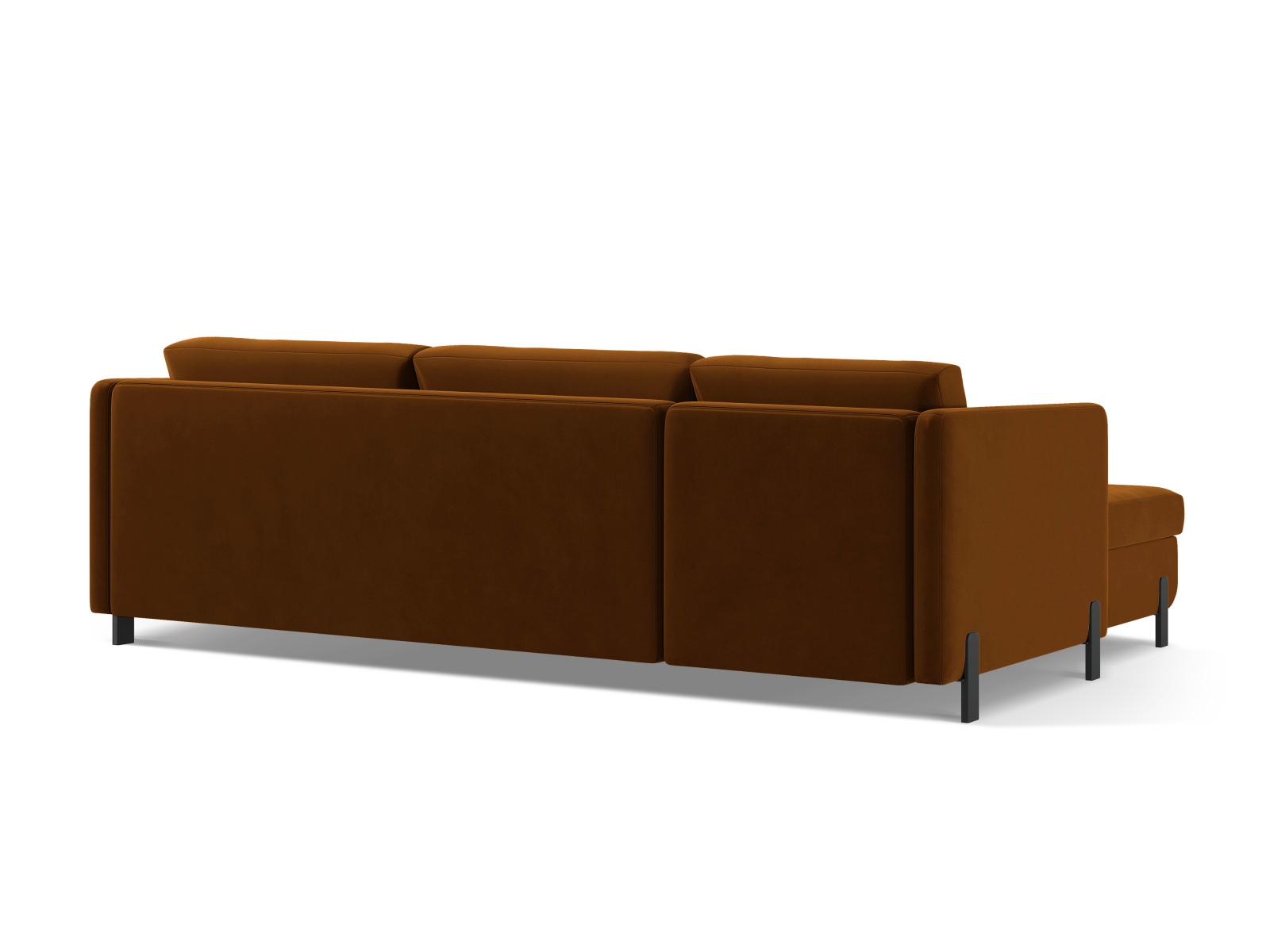 Micadoni Schlaf-Ecksofa Gloria 4-Sitzer Rechts Samt Braun 205x140