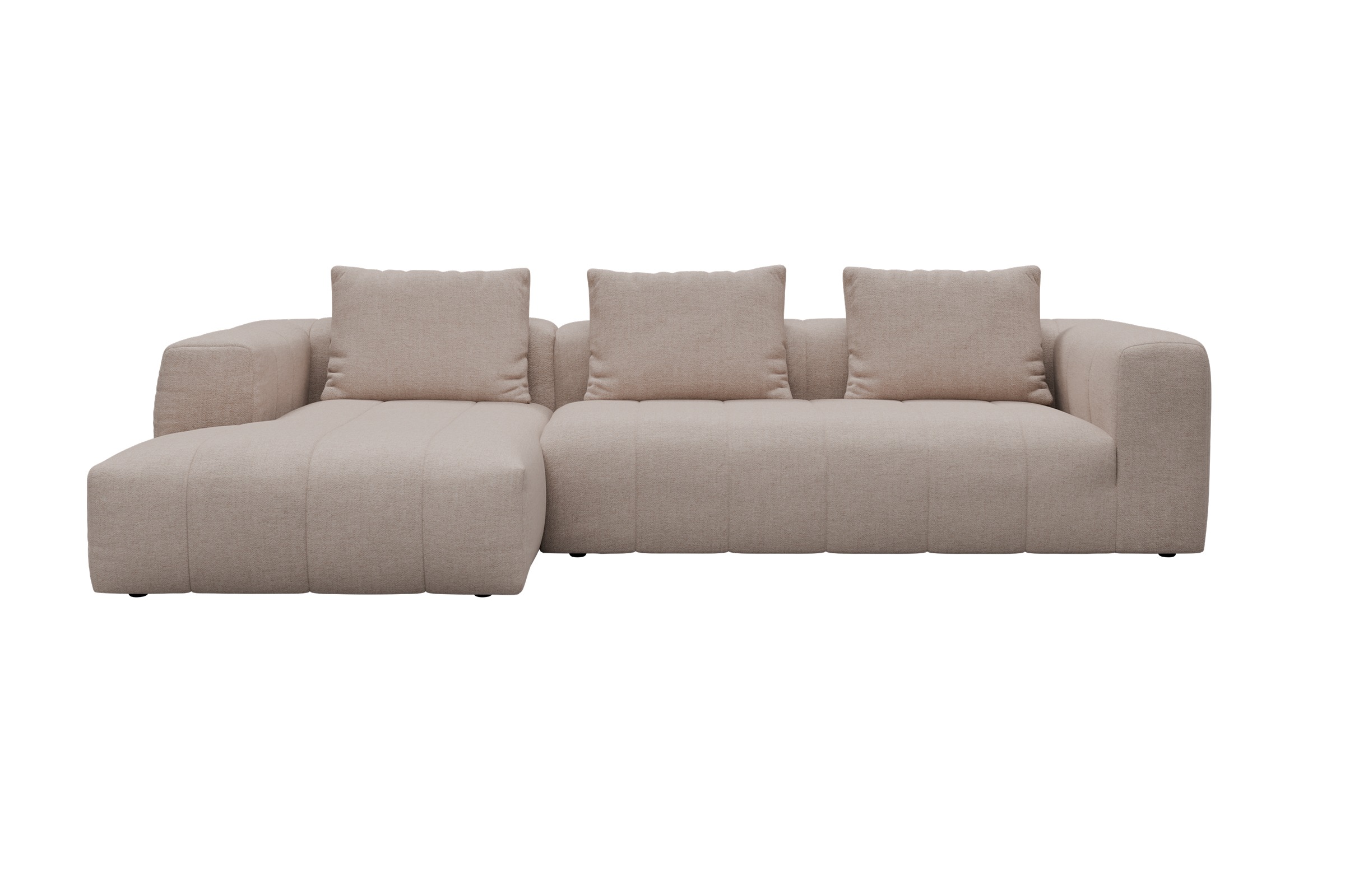 Hugo 2,5-Sitzer Armlehne rechts mit Chaiselongue Weda-Sand moebelfaktor