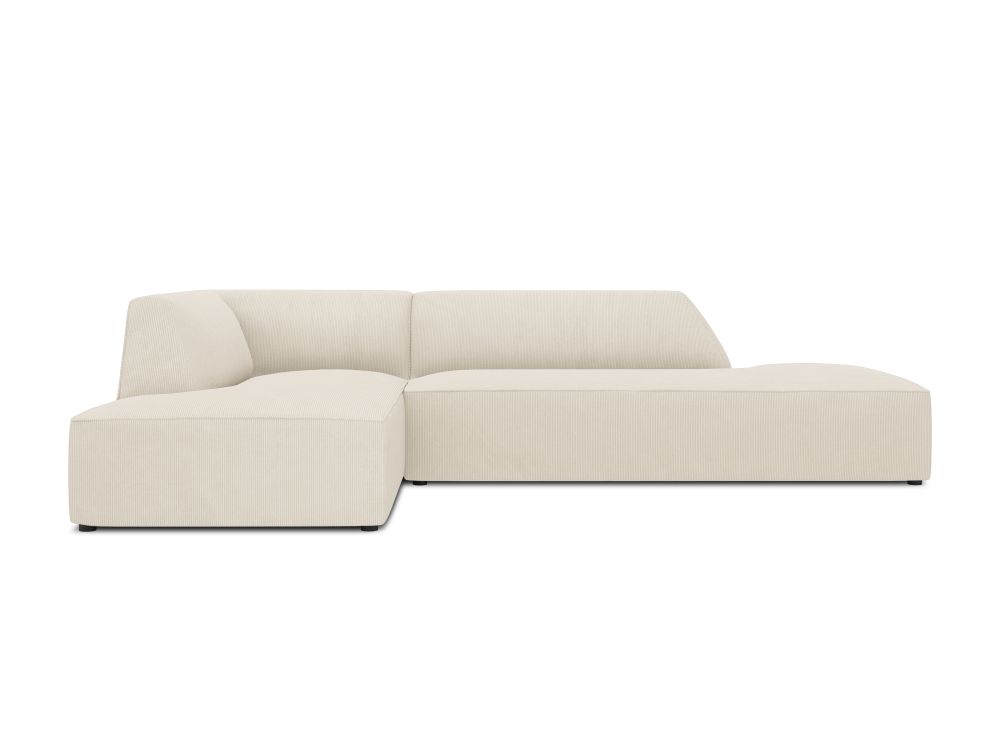 Cosmopolitan Design Ecksofa Siena 4-Sitzer offen Kord Scala Helles Beige Links