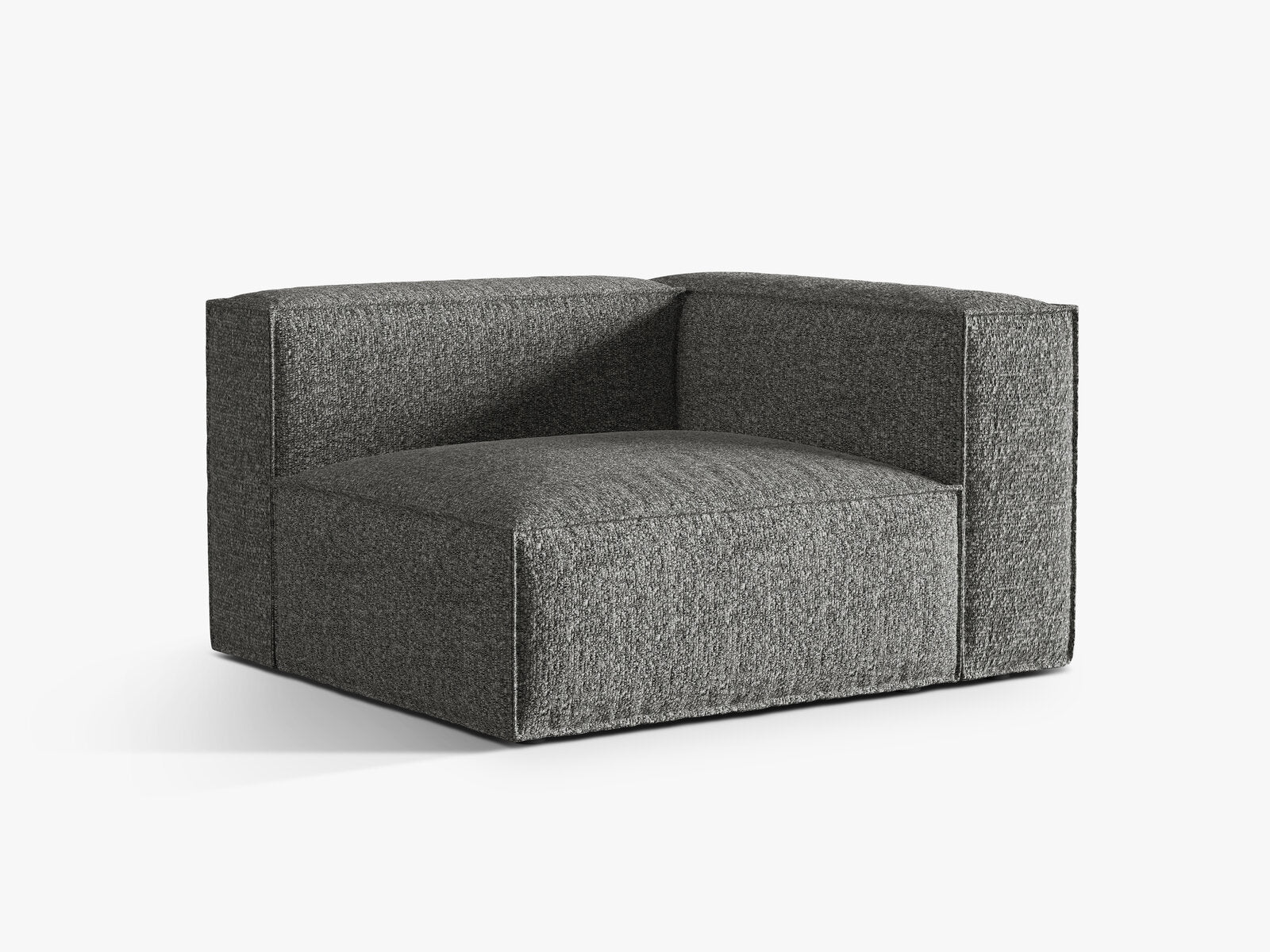 Micadoni Eckmodul Groß Nuria 1-Sitzer Rechts Boucle Graphit