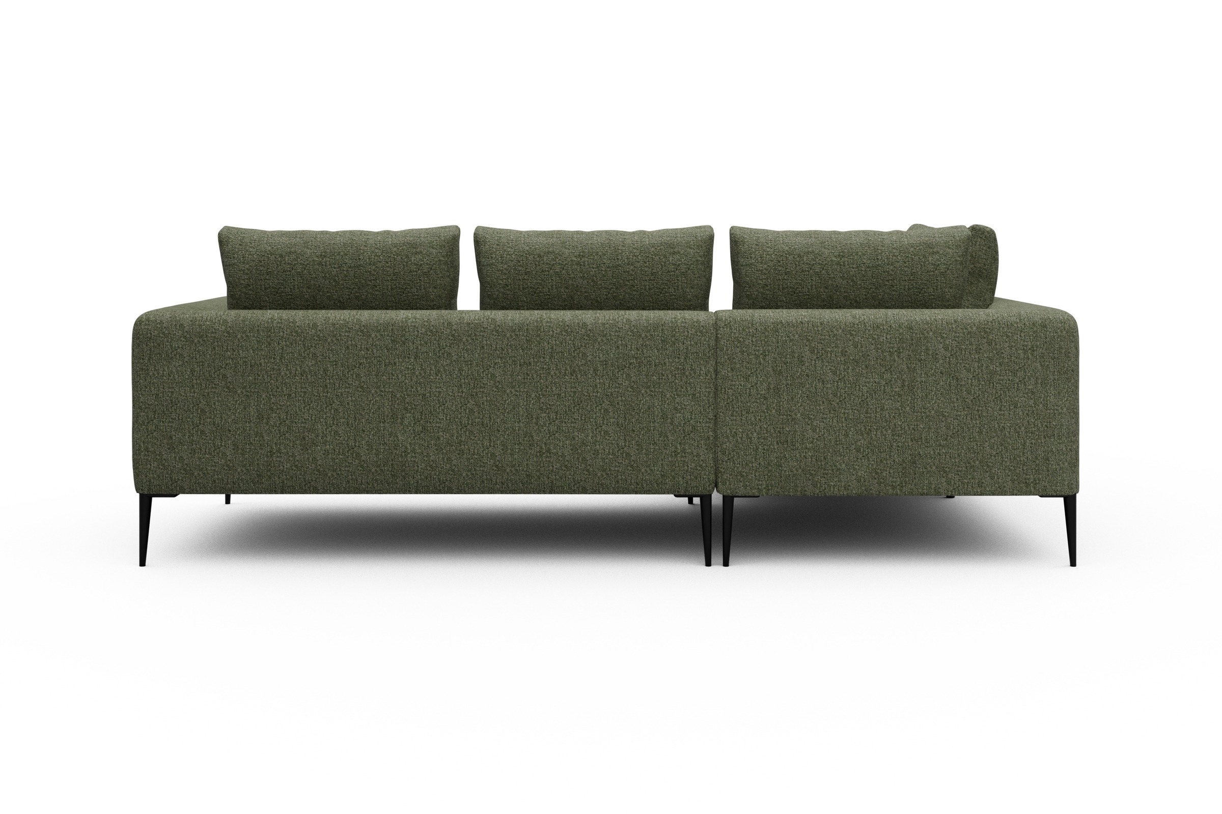Ecksofa Paul Relax-Ecke links mit 2-Sitzer Carreno-Vivid-Green