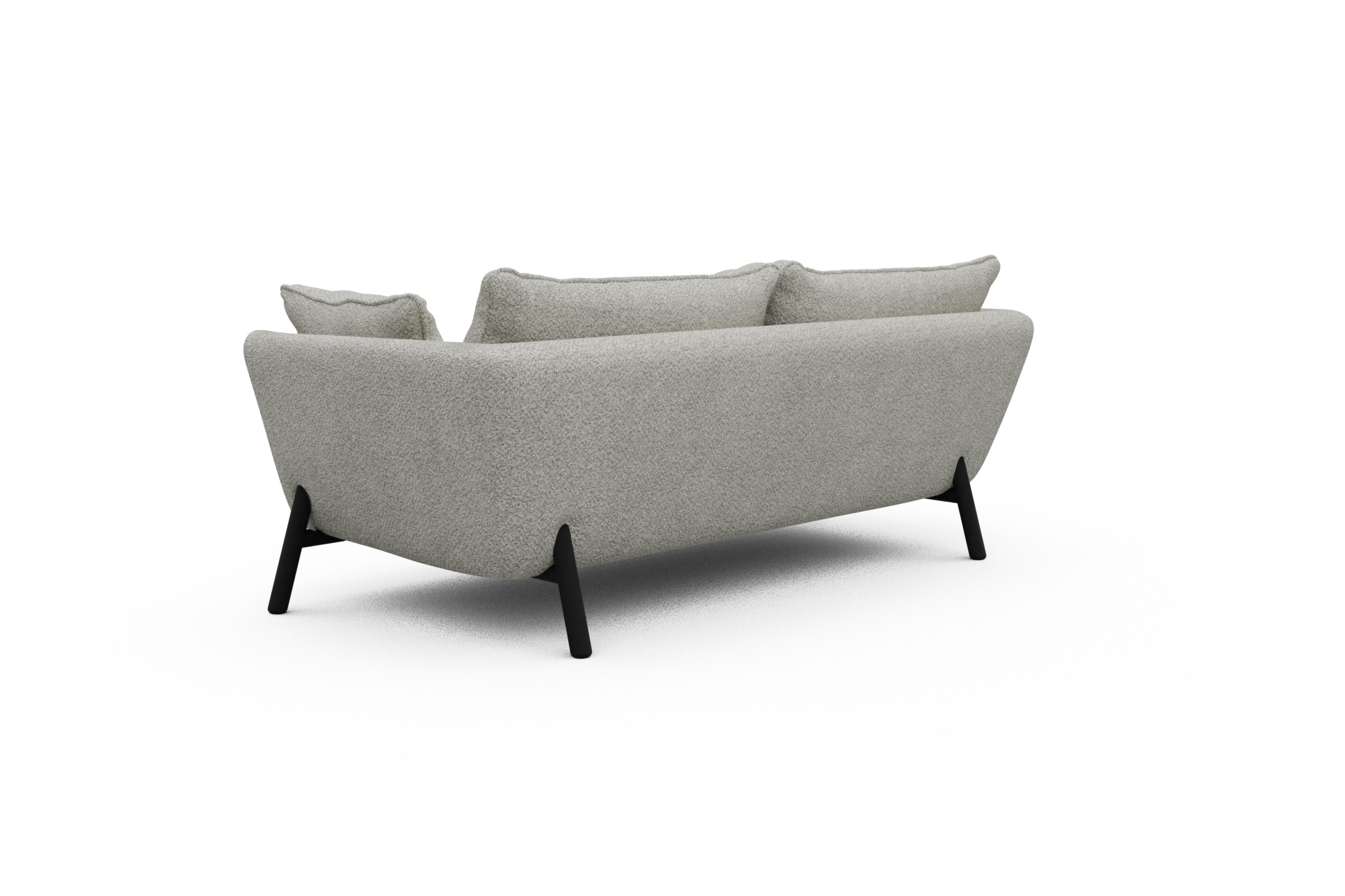Sofa Emil PREMIUM 2-Sitzer Beinfarbe Eiche Schwarz Vanora-Warm-Sand