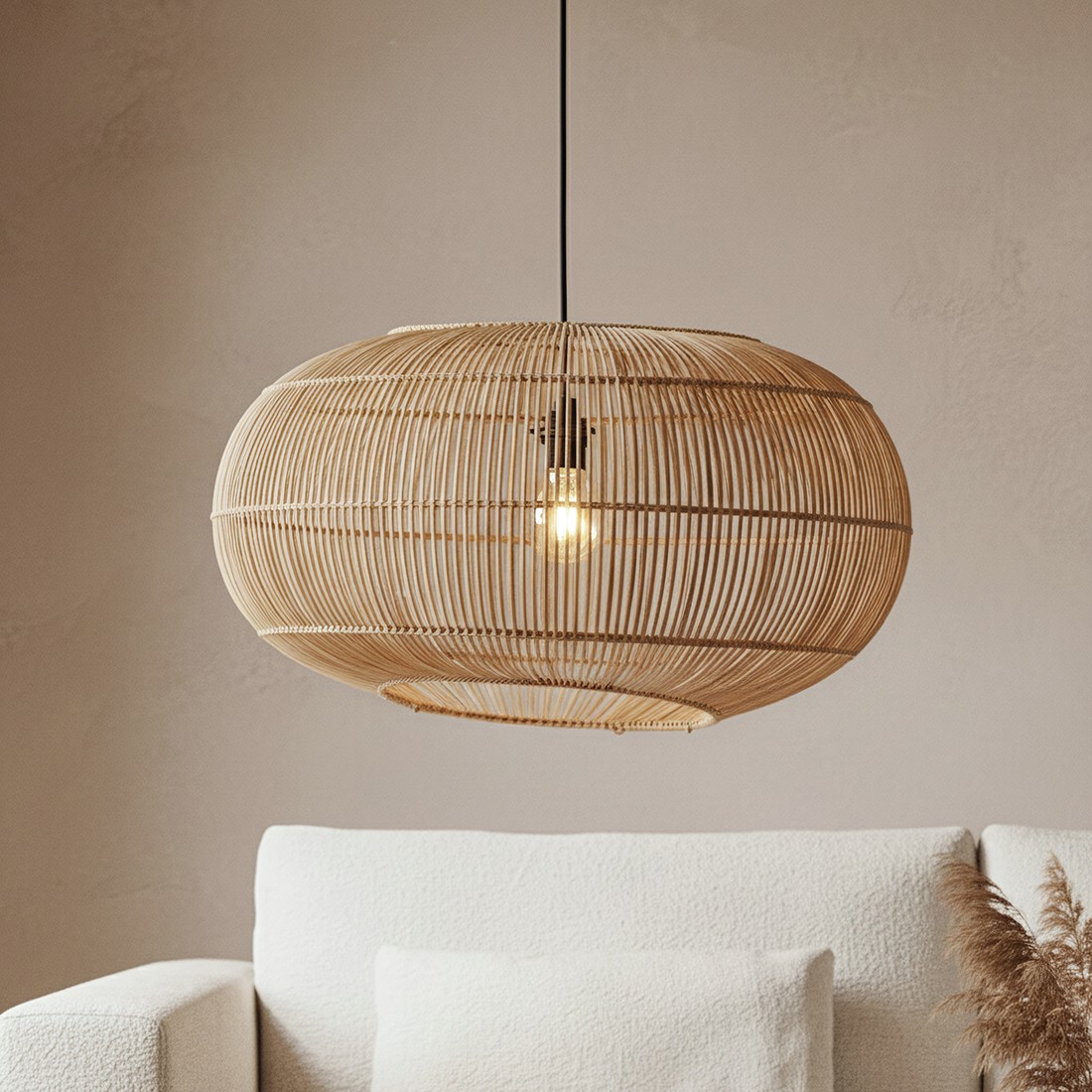 Raw Materials Rattan Pendelleuchte Orbit