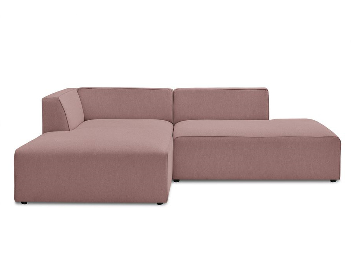 Bobochic Megeve Ecksofa Melange-Stoff Rosa Ecke links