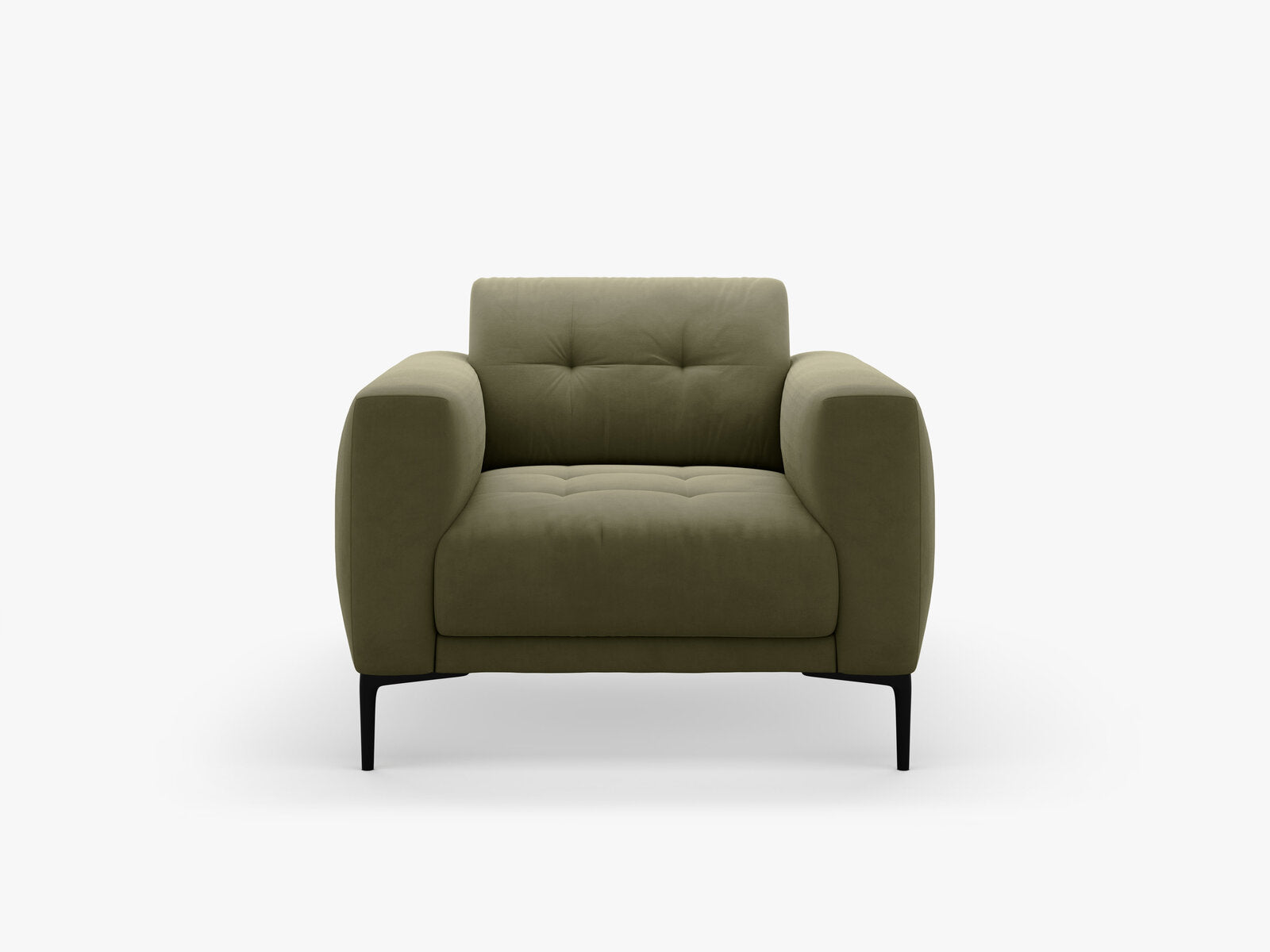 Micadoni Sessel Bemy 1-Sitzer Samt Grün