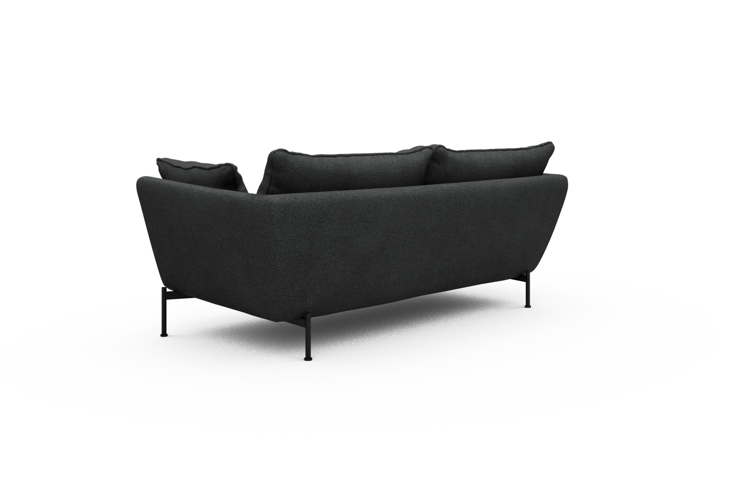 Sofa Anton PREMIUM 2-Sitzer Boucle-Charcoal