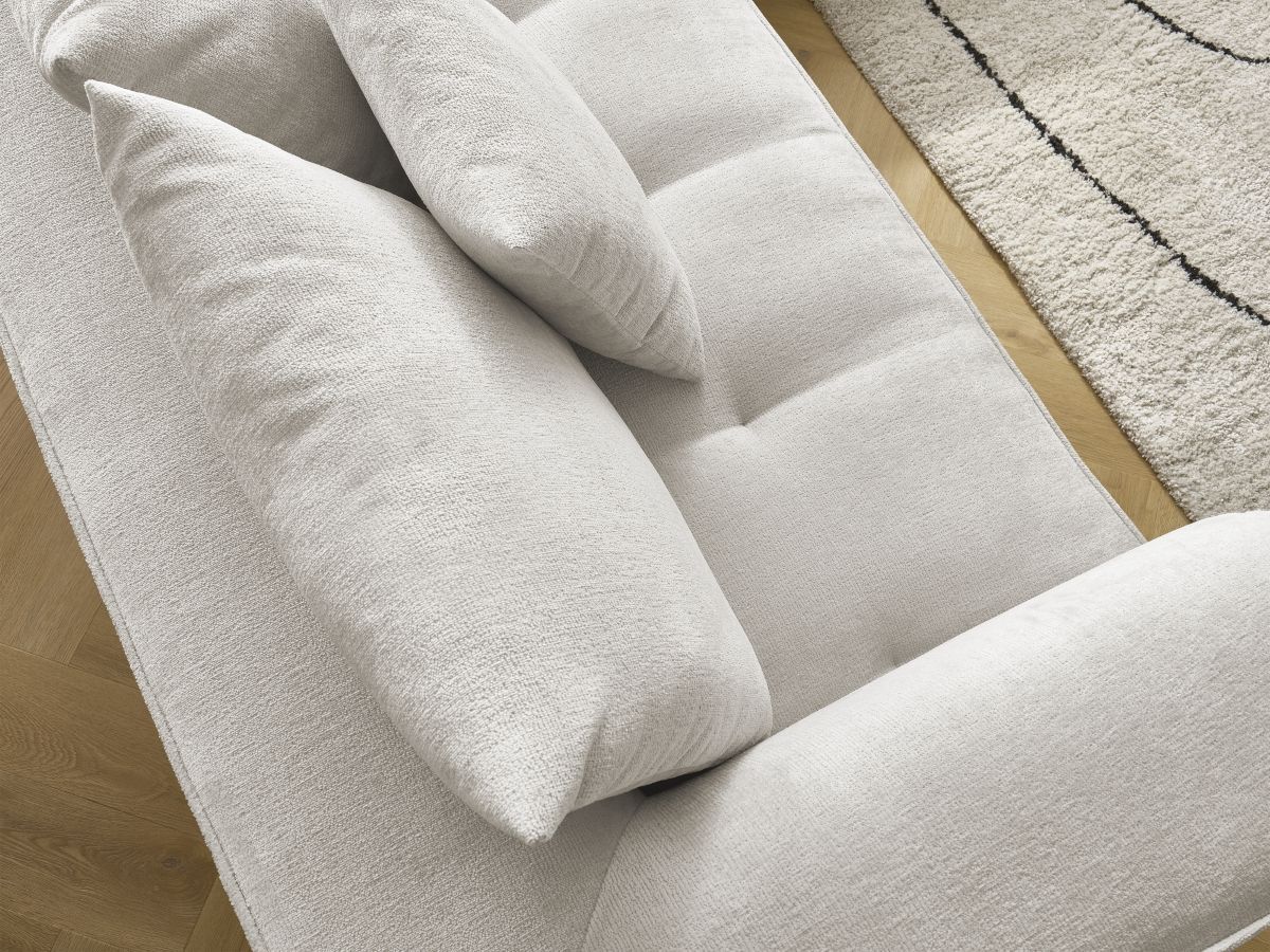 Bobochic Whesley Ecksofa Stoff Beige Ecke rechts