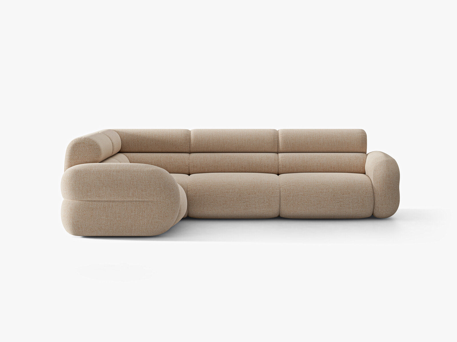 Micadoni Neo Ecksofa 5-Sitzer Rechts Chenille SILENCIO Sand