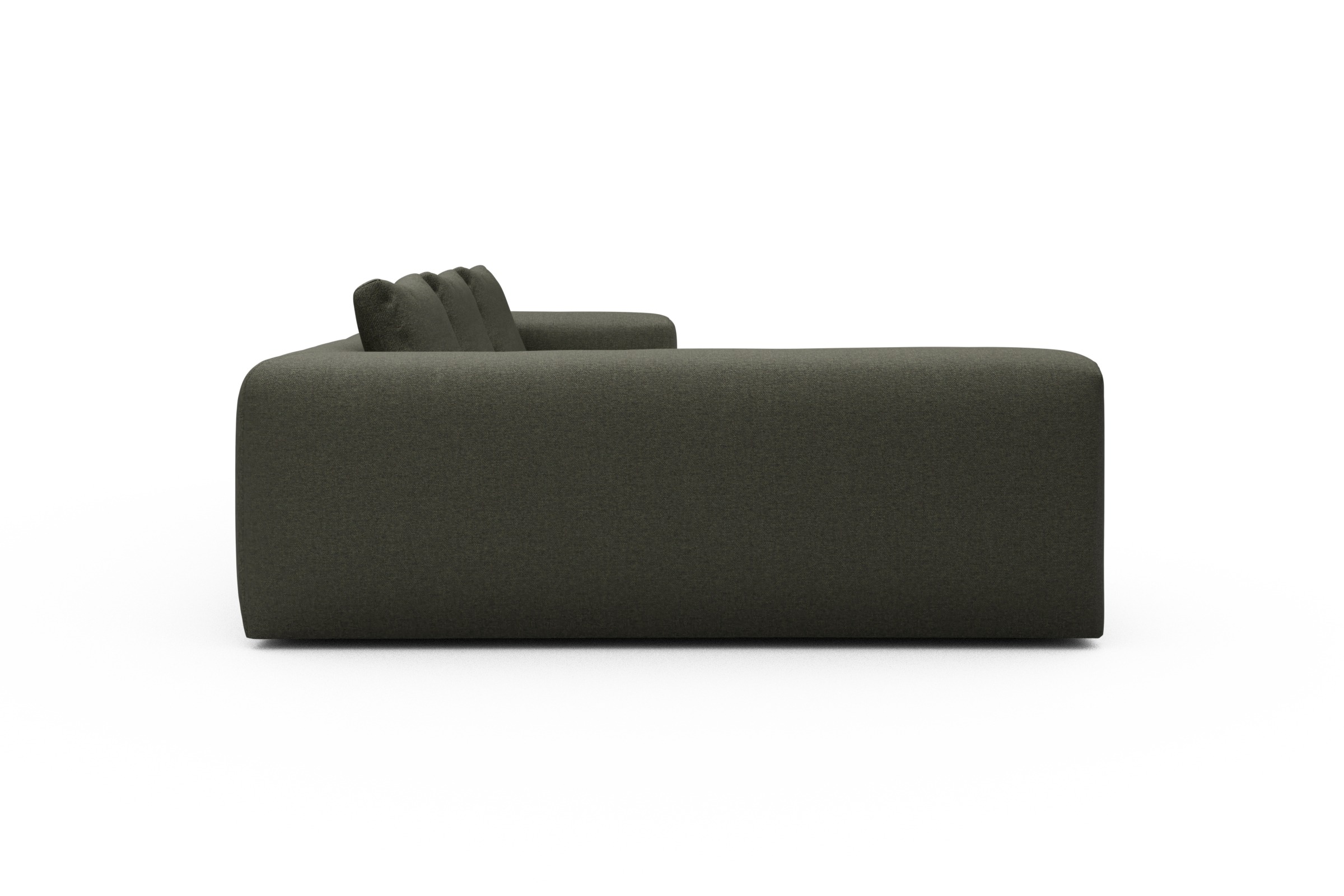 Ecksofa Fred 2x 2,5-Sitzer links offen Sama-Winter-Moss