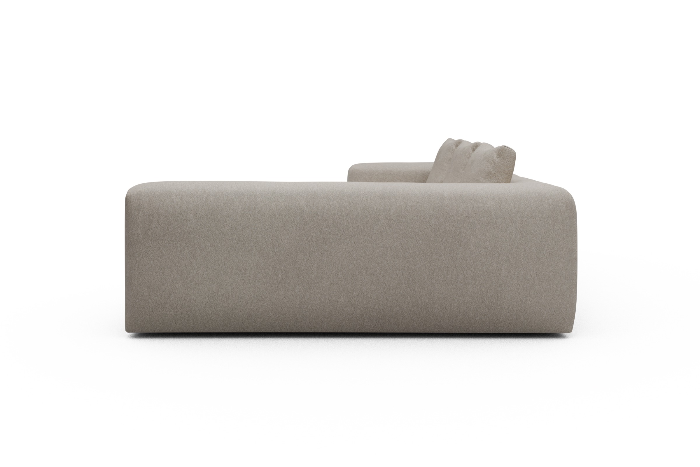 Ecksofa Fred 2x 2,5-Sitzer rechts offen Aivi-Lace-Beige