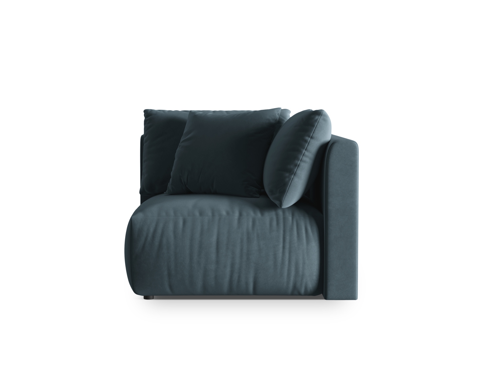 Micadoni Eckmodul Chris 1-Sitzer Samt Pastellblau