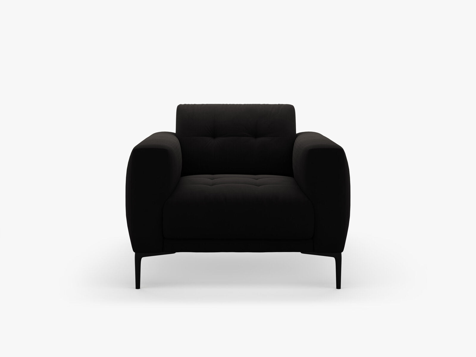 Micadoni Sessel Bemy 1-Sitzer Samt Schwarz