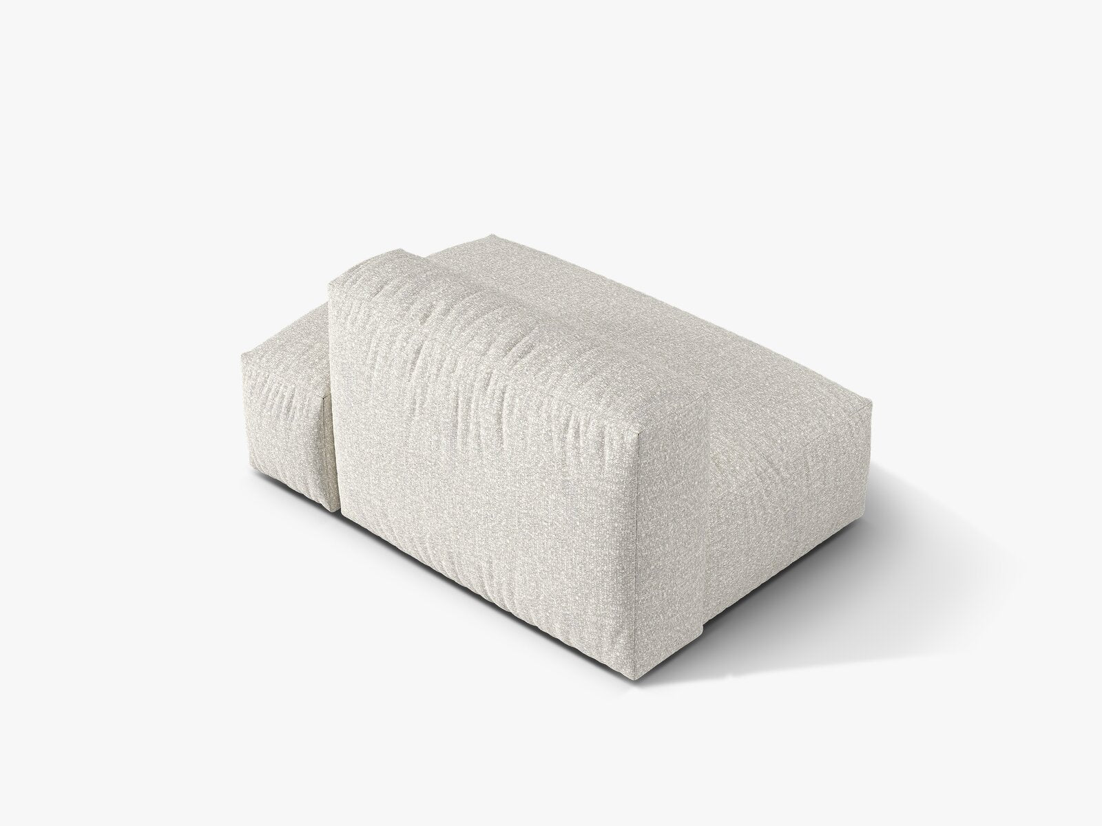 Micadoni Ecksofa-Modul Martina 1-Sitzer Rechts Boucle Monet Grau Beige Melange