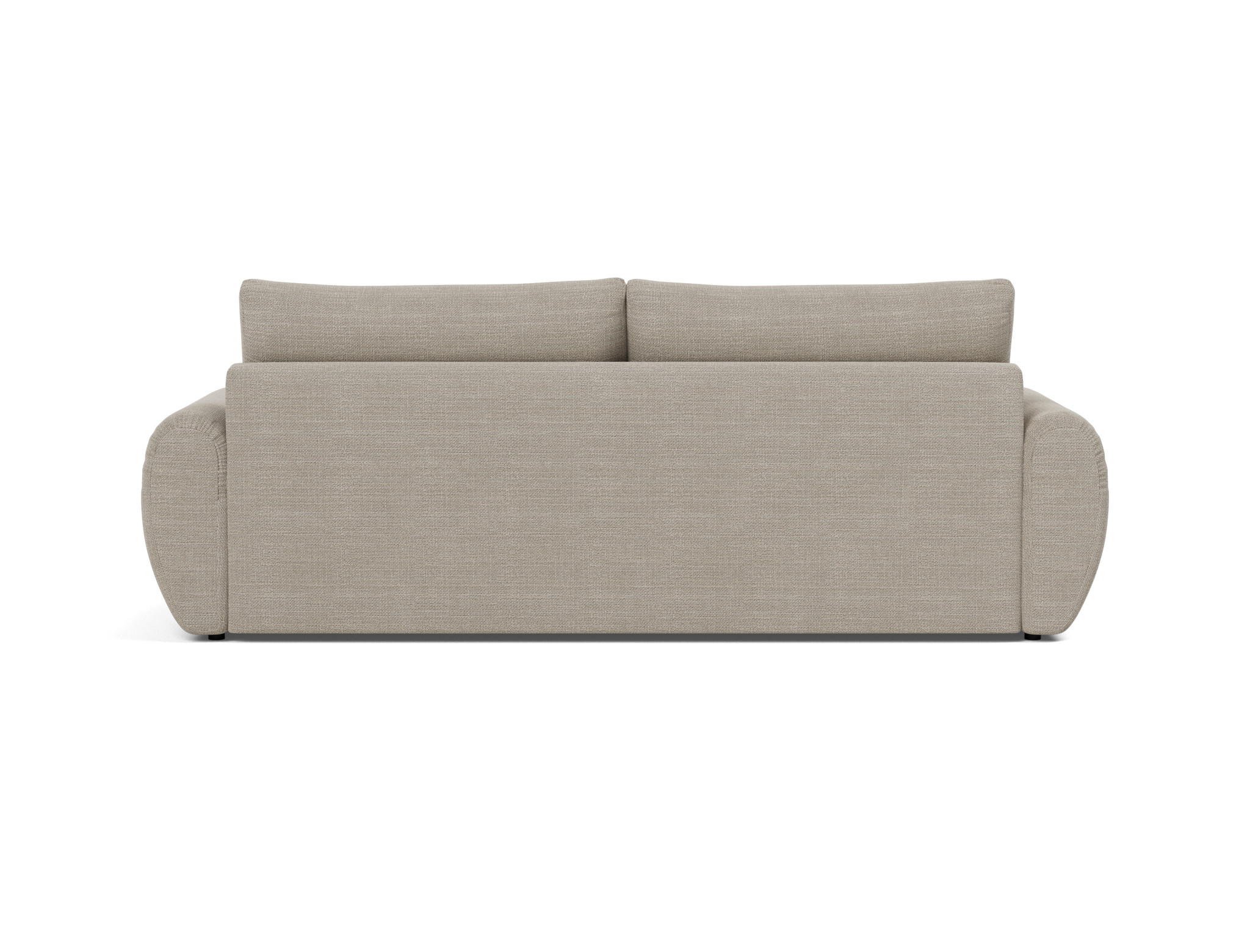 Schlafsofa Norum mit Curve-Armlehnen Strukturierter Stoff Kenya 579-Gravel