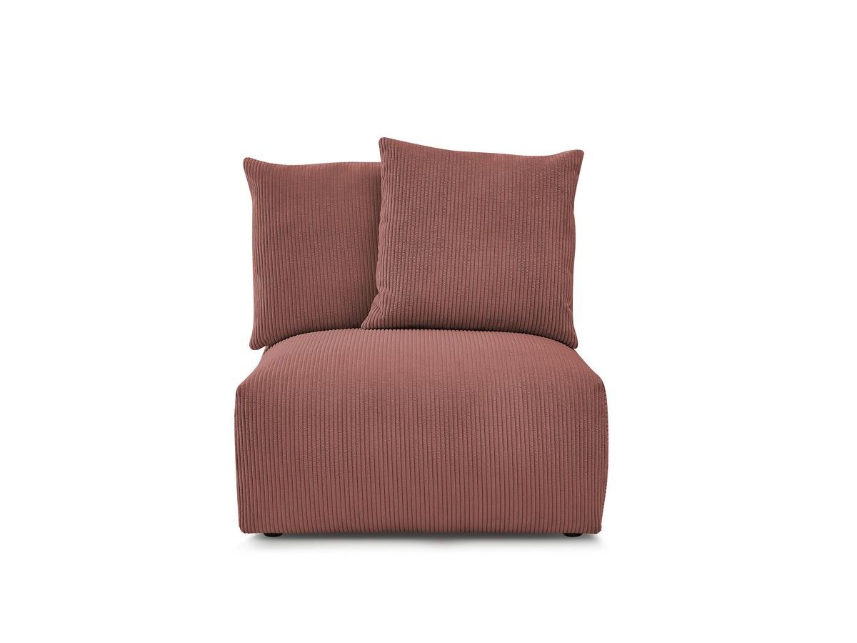 Bobochic Voltaire Sofamodul 1-Sitzer 90 × 100 cm Cordsamt Rosa