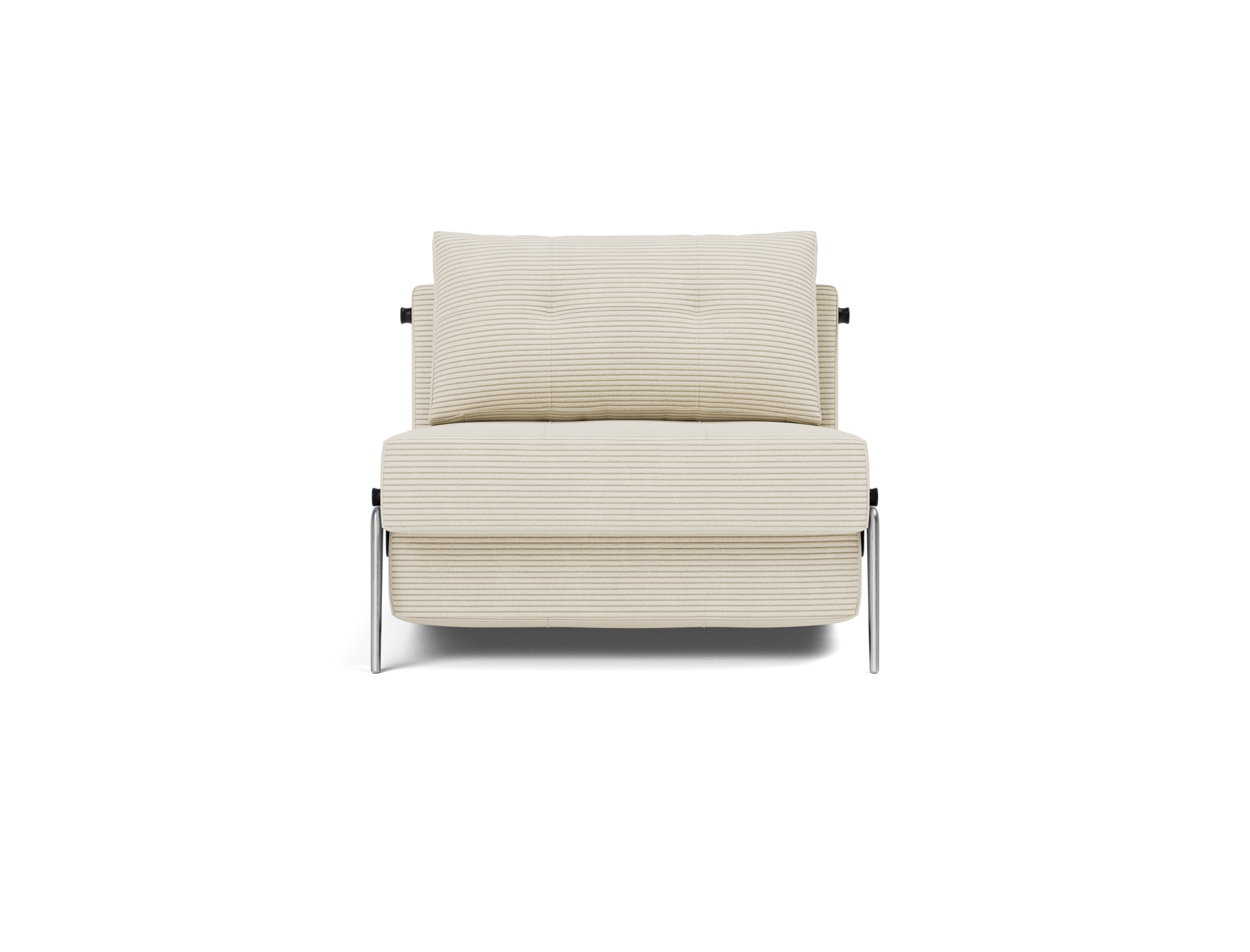 Schlafsessel Cubed 90 Kord Corduroy 594-Ivory Beine Aluminium
