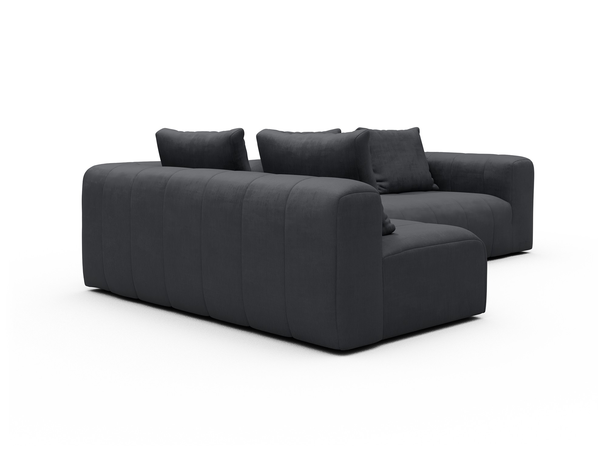 Hugo 2x 2,5-Sitzer Armlehne rechts Cordufine-Slate-Grey moebelfaktor