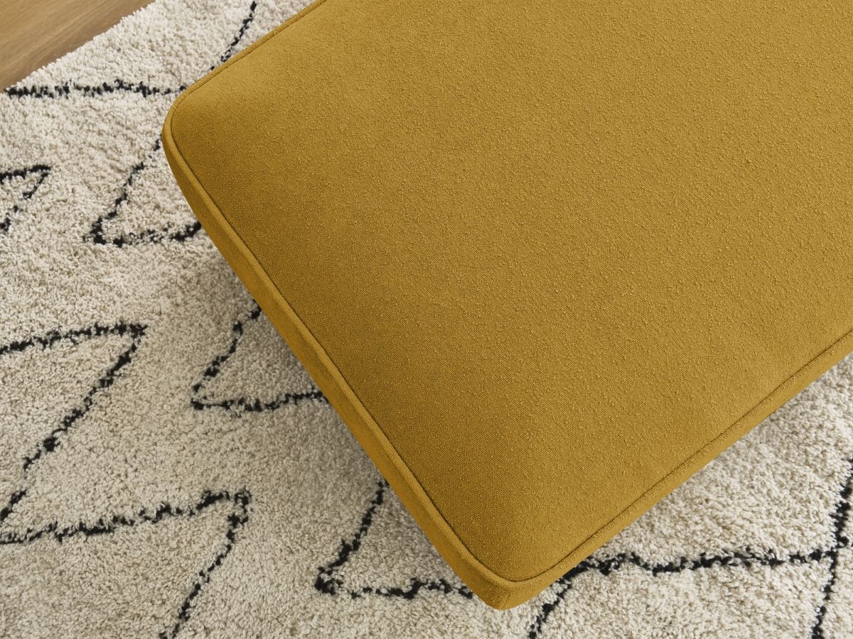 Bobochic Zephyr Pouf Strukturstoff Gelb